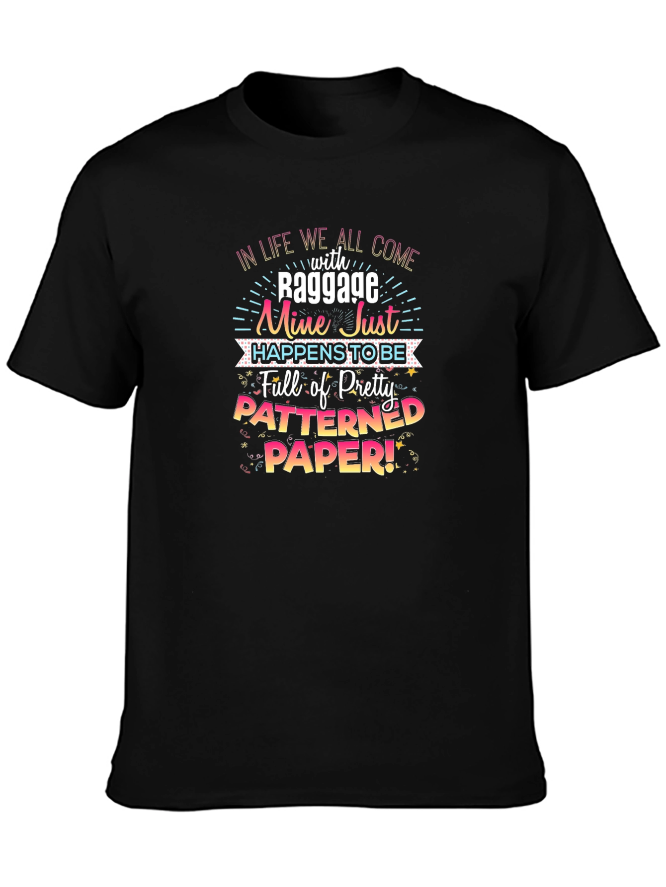 Patterned Paper Baggage T-Shirt