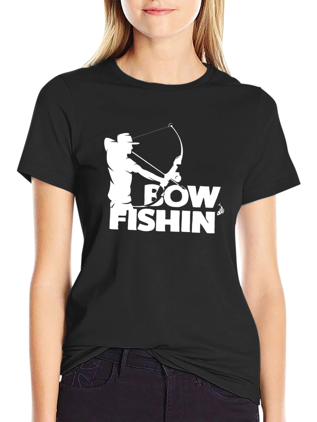Bow Fishin T-Shirt - Black Graphic Tee