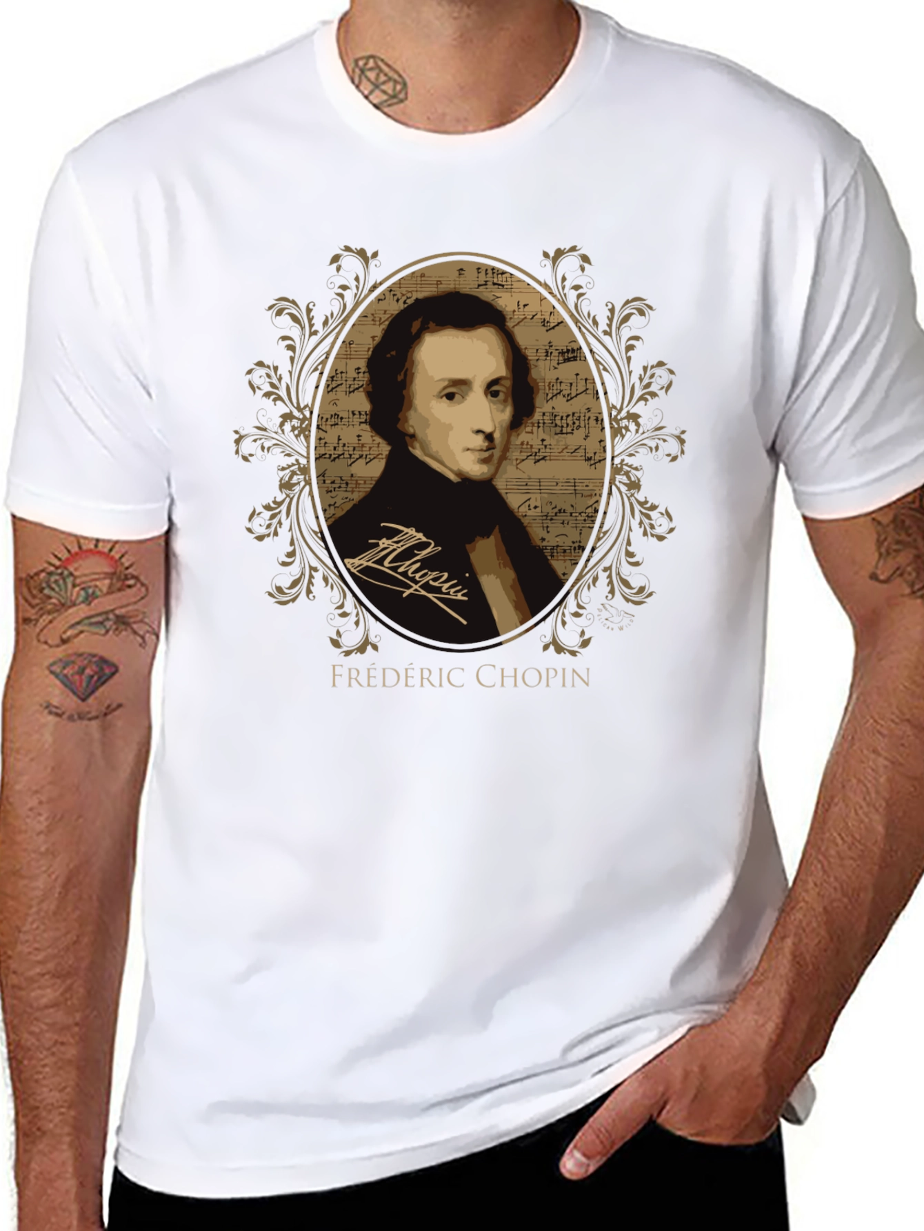 Frédéric Chopin Portrait T-Shirt - Classical Music Tee