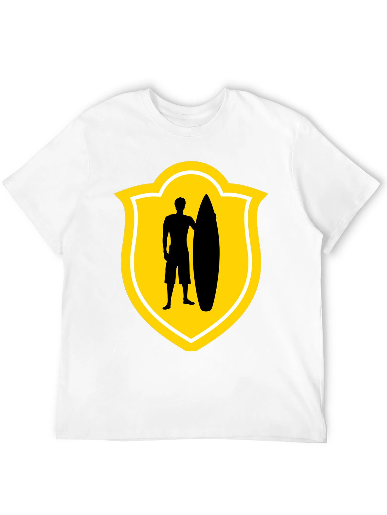 Surfer Silhouette Tee - Black Graphic T-Shirt