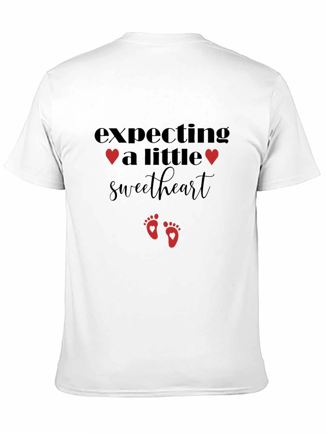 Expecting a Little Sweetheart Black T-Shirt