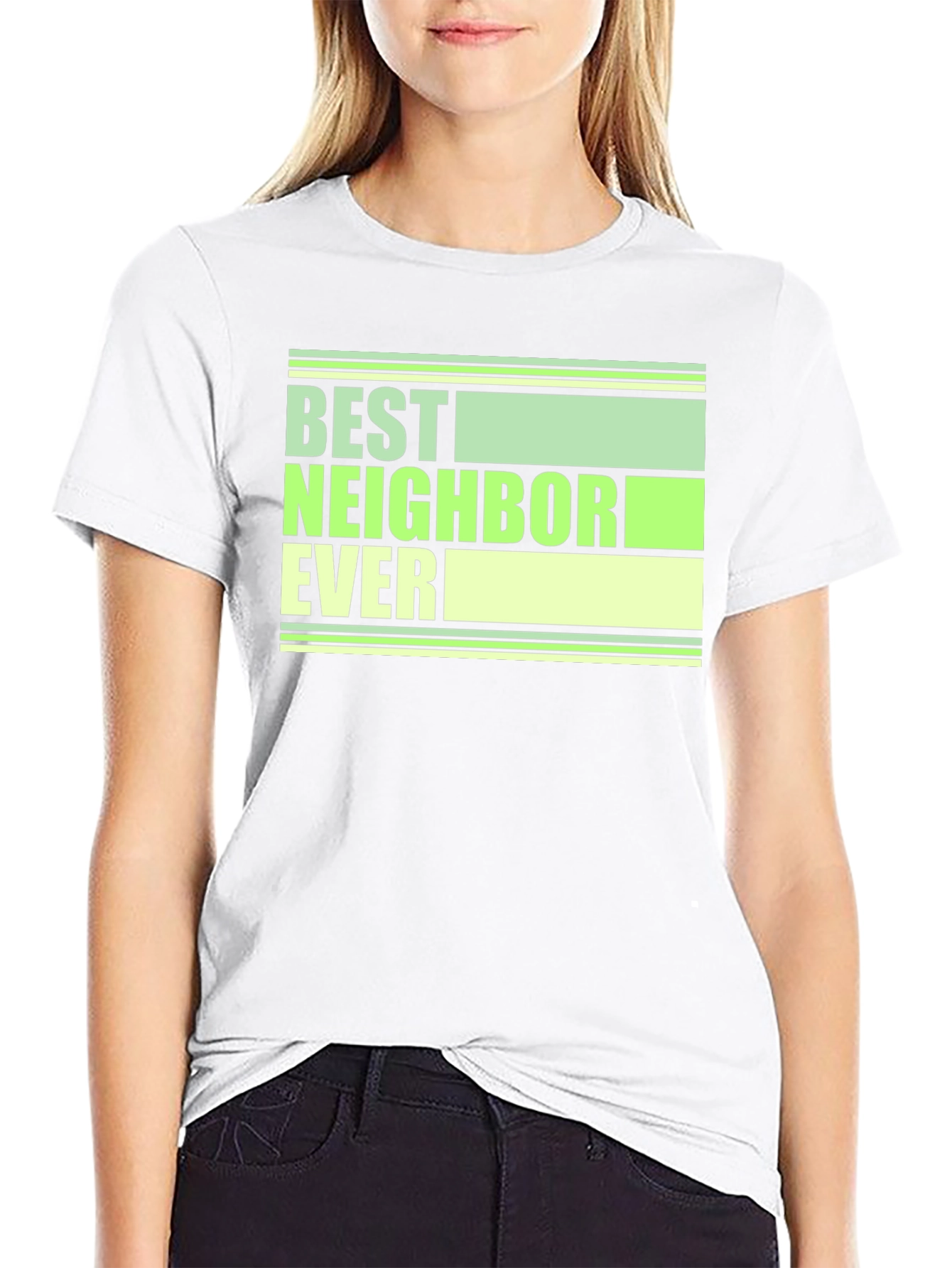 Best Neighbor Ever Graphic Tee - Cool Gift!
