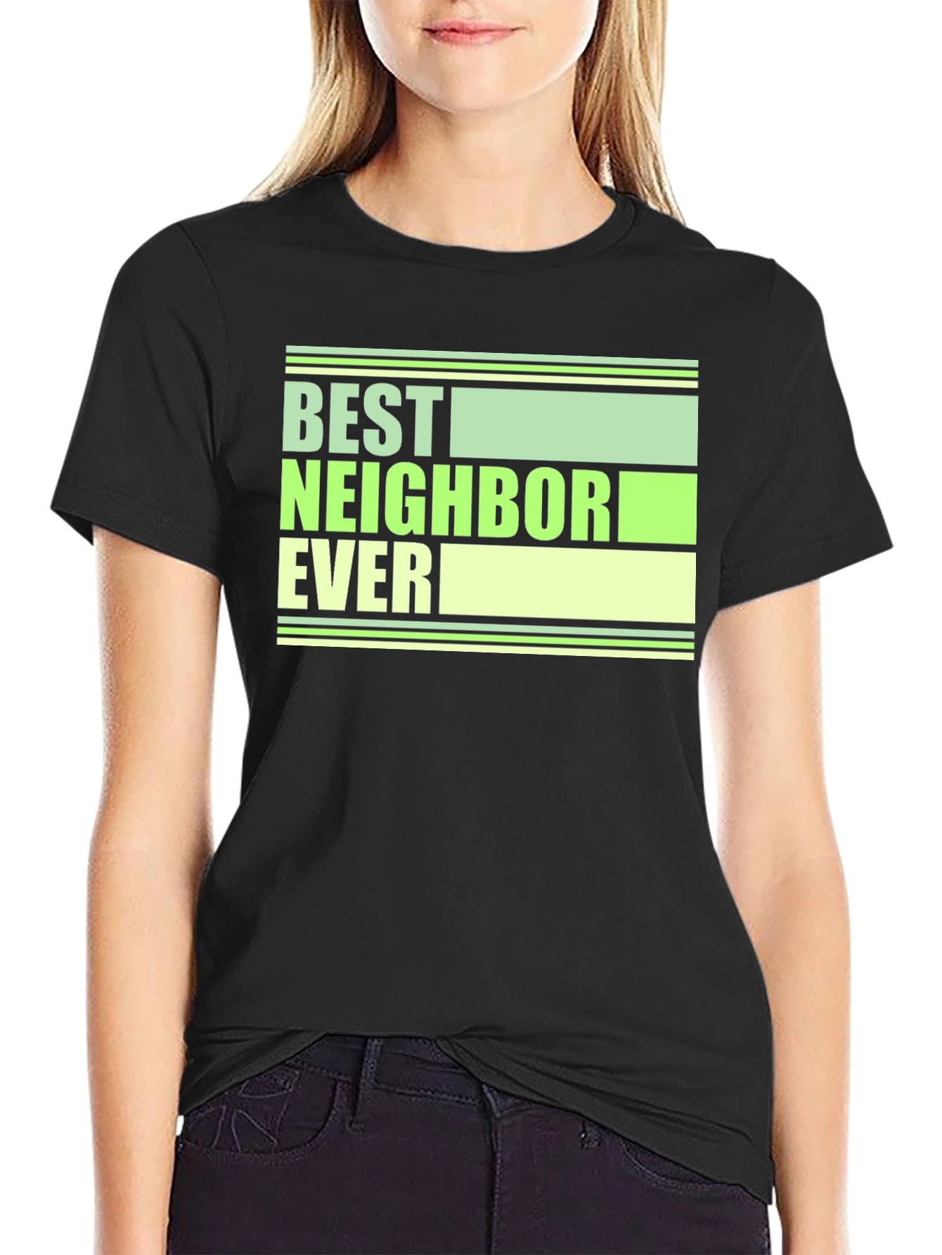 Best Neighbor Ever Graphic Tee - Cool Gift!