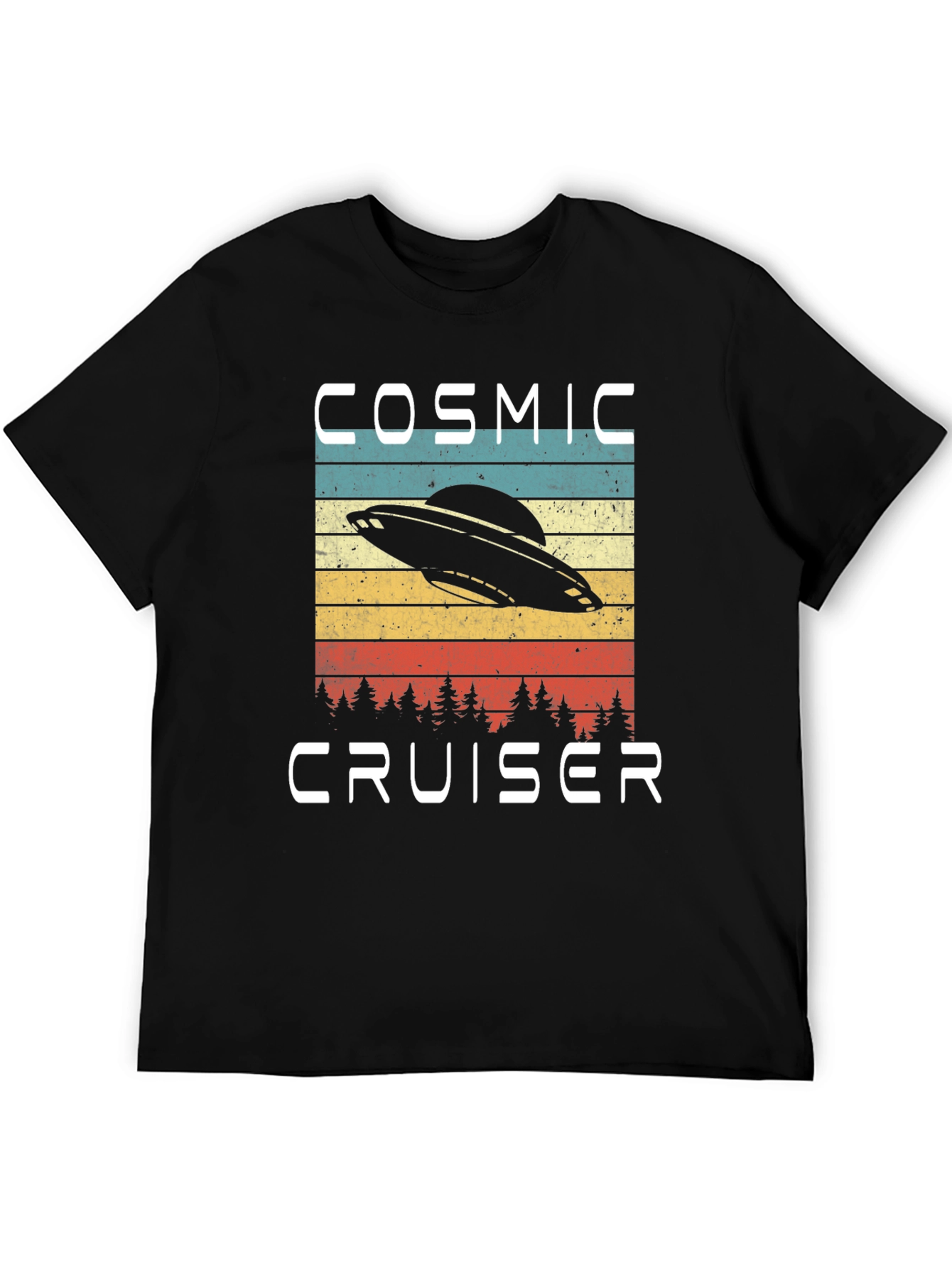 Cosmic Cruiser T-Shirt - Retro UFO Design