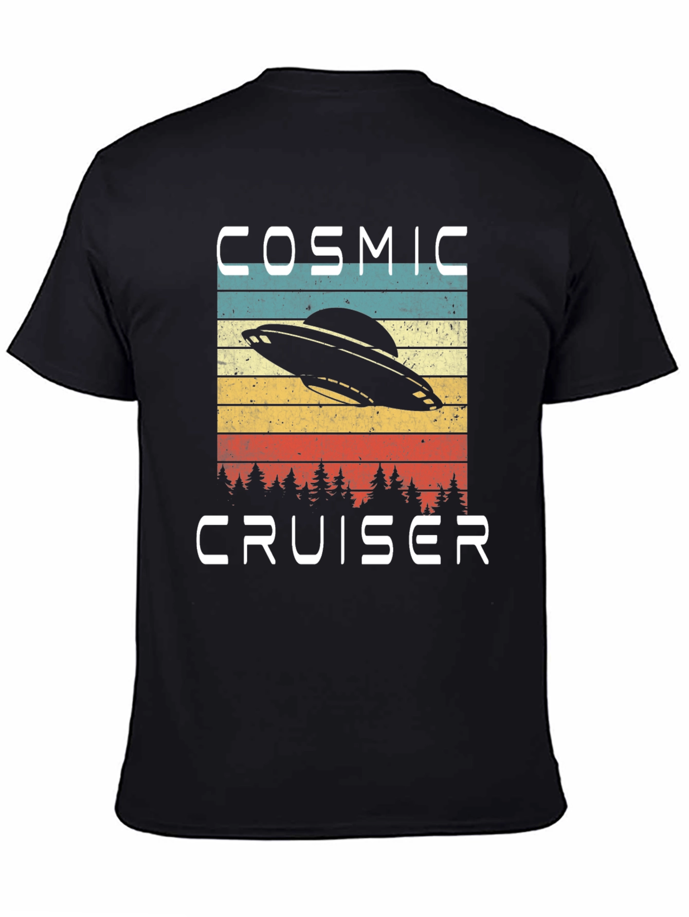 Cosmic Cruiser T-Shirt - Retro UFO Design