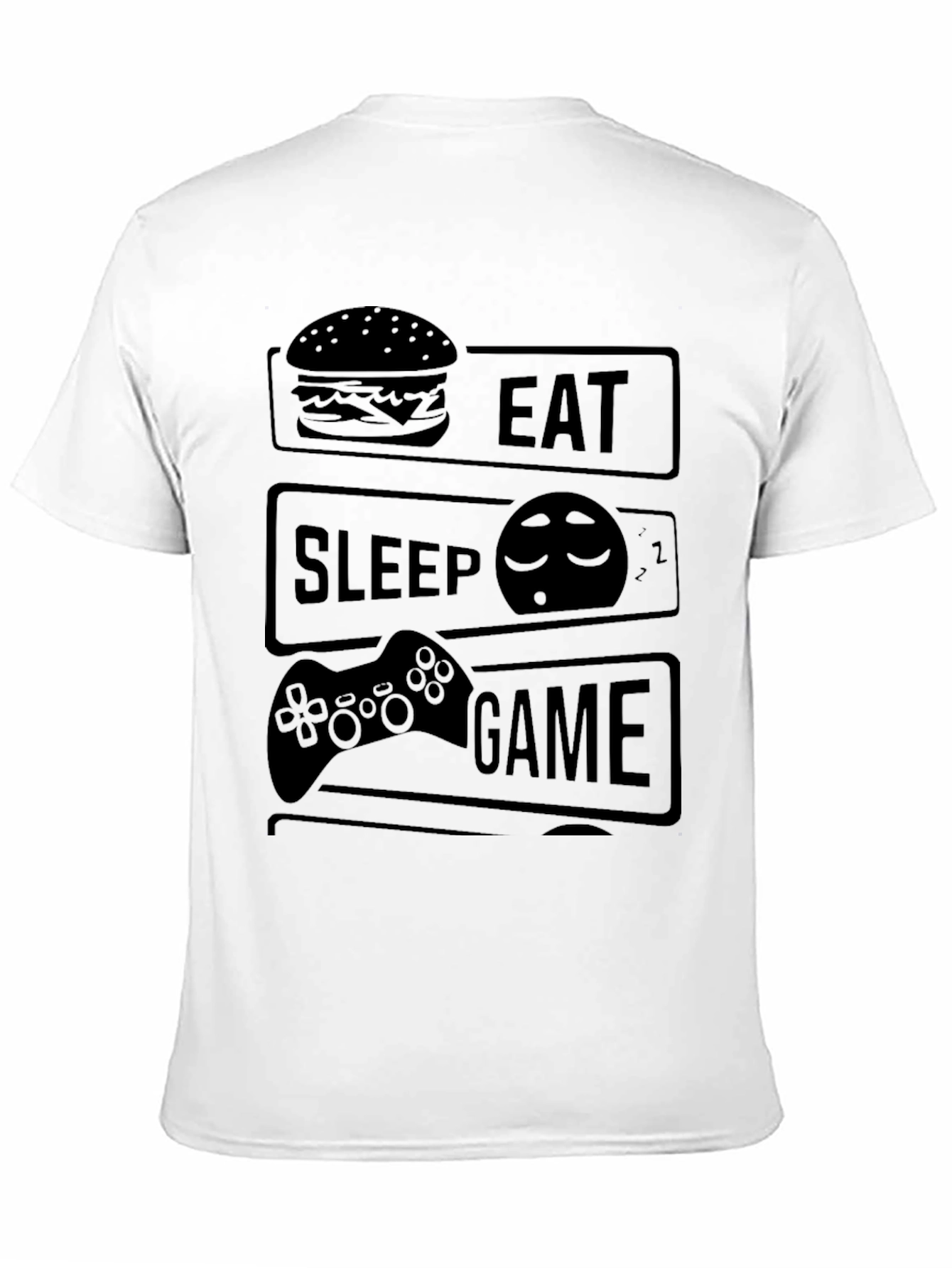 Eat Sleep Game Black T-Shirt