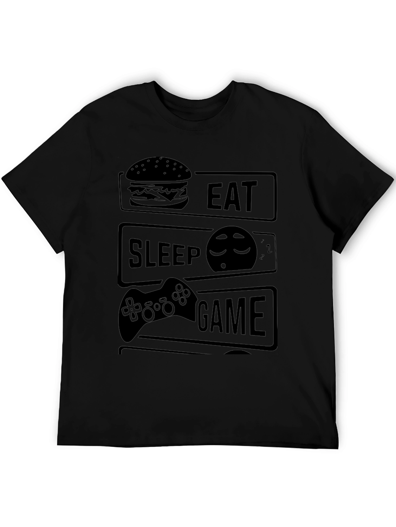 Eat Sleep Game Black T-Shirt