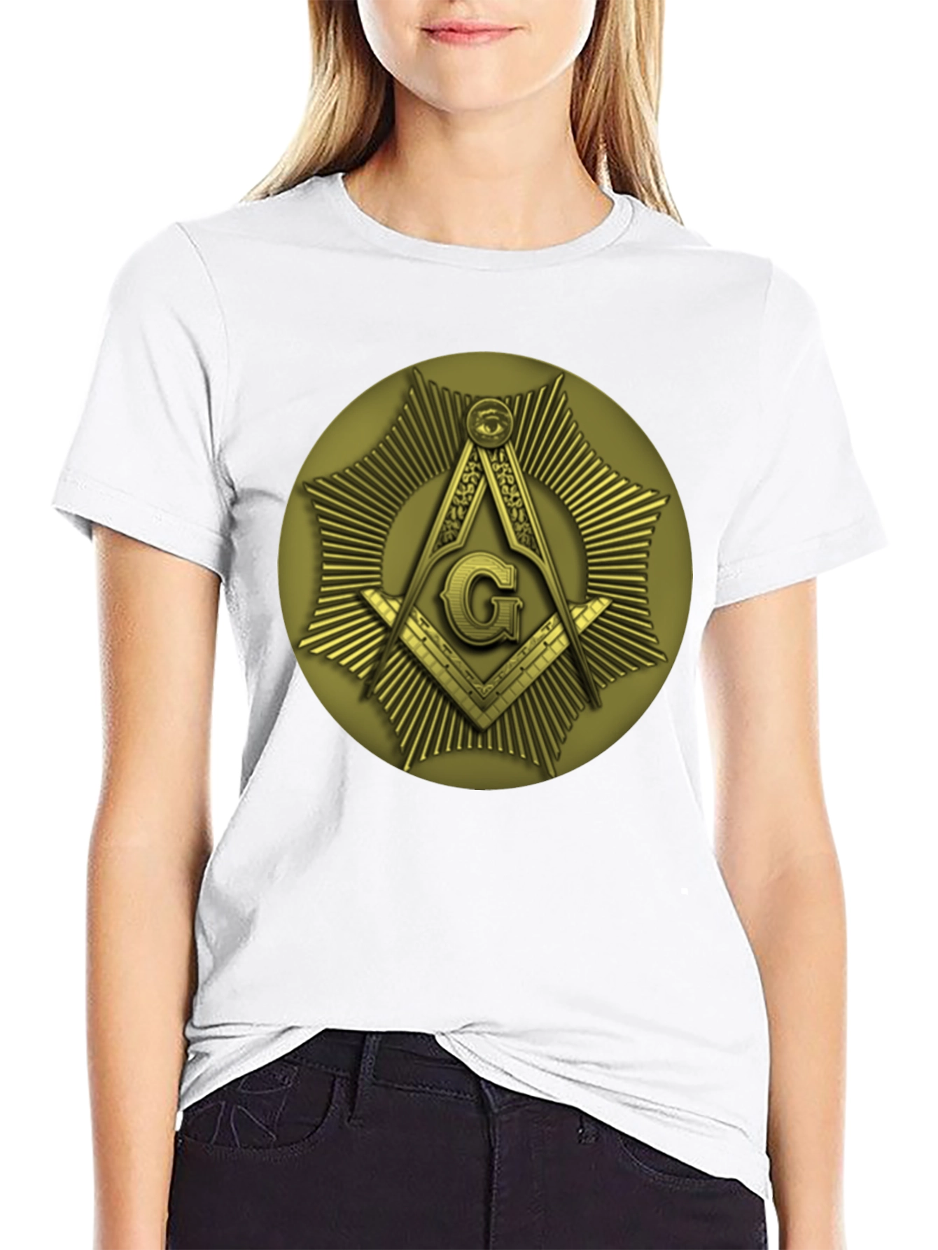 Masonic Symbol T-Shirt: Square & Compass Design