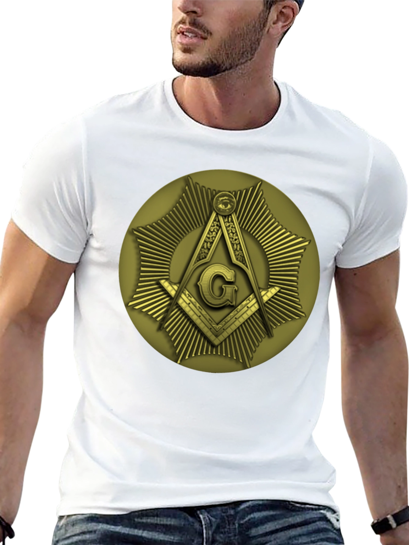 Masonic Symbol T-Shirt: Square & Compass Design