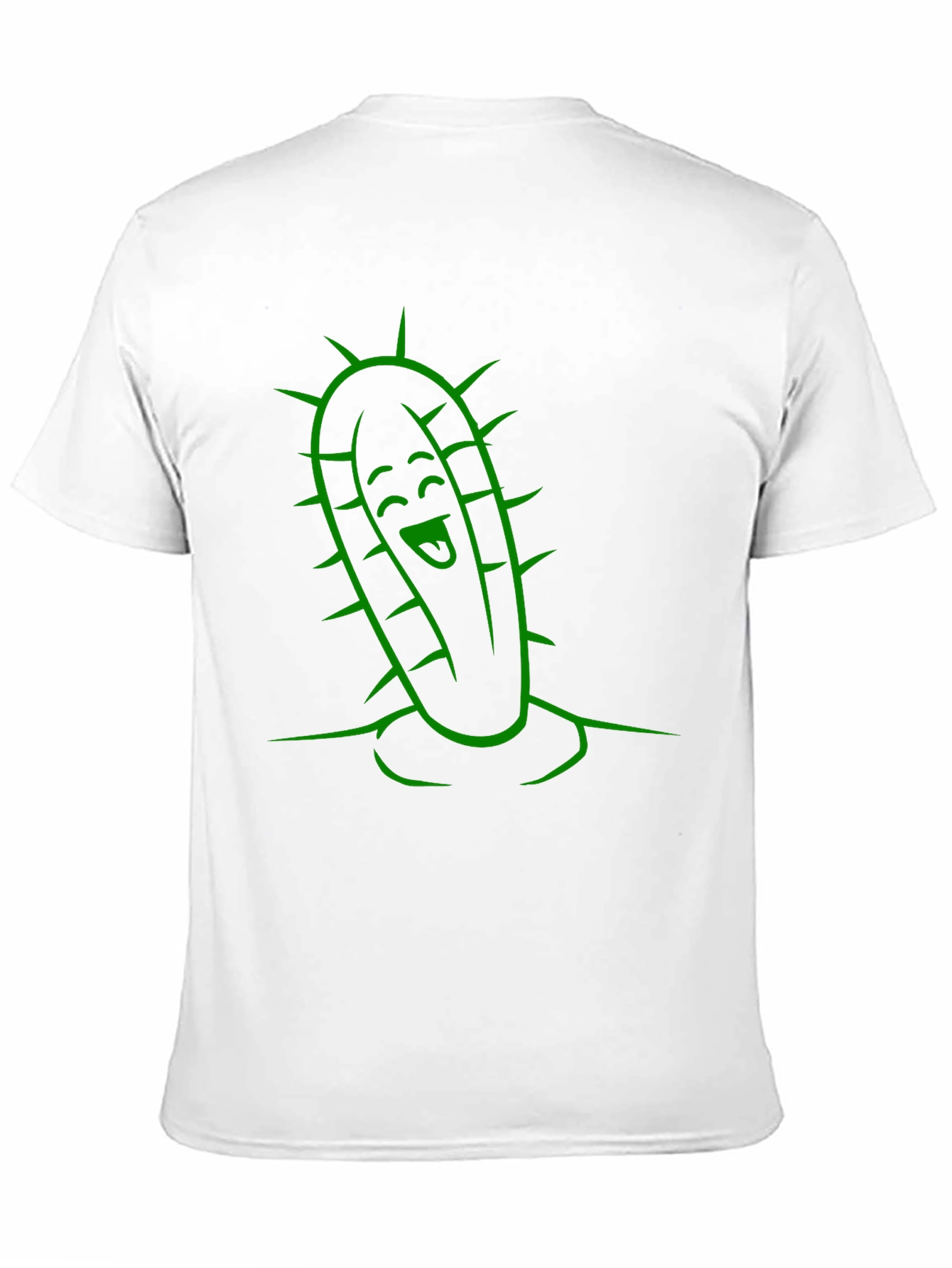Cactus Character Graphic Tee - Fun Black T-Shirt