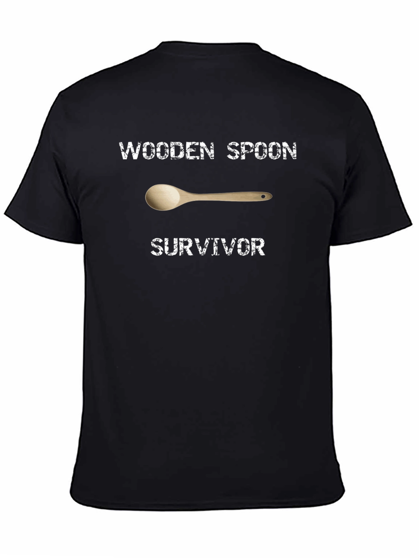 Wooden Spoon Survivor T-Shirt - Novelty Graphic Tee