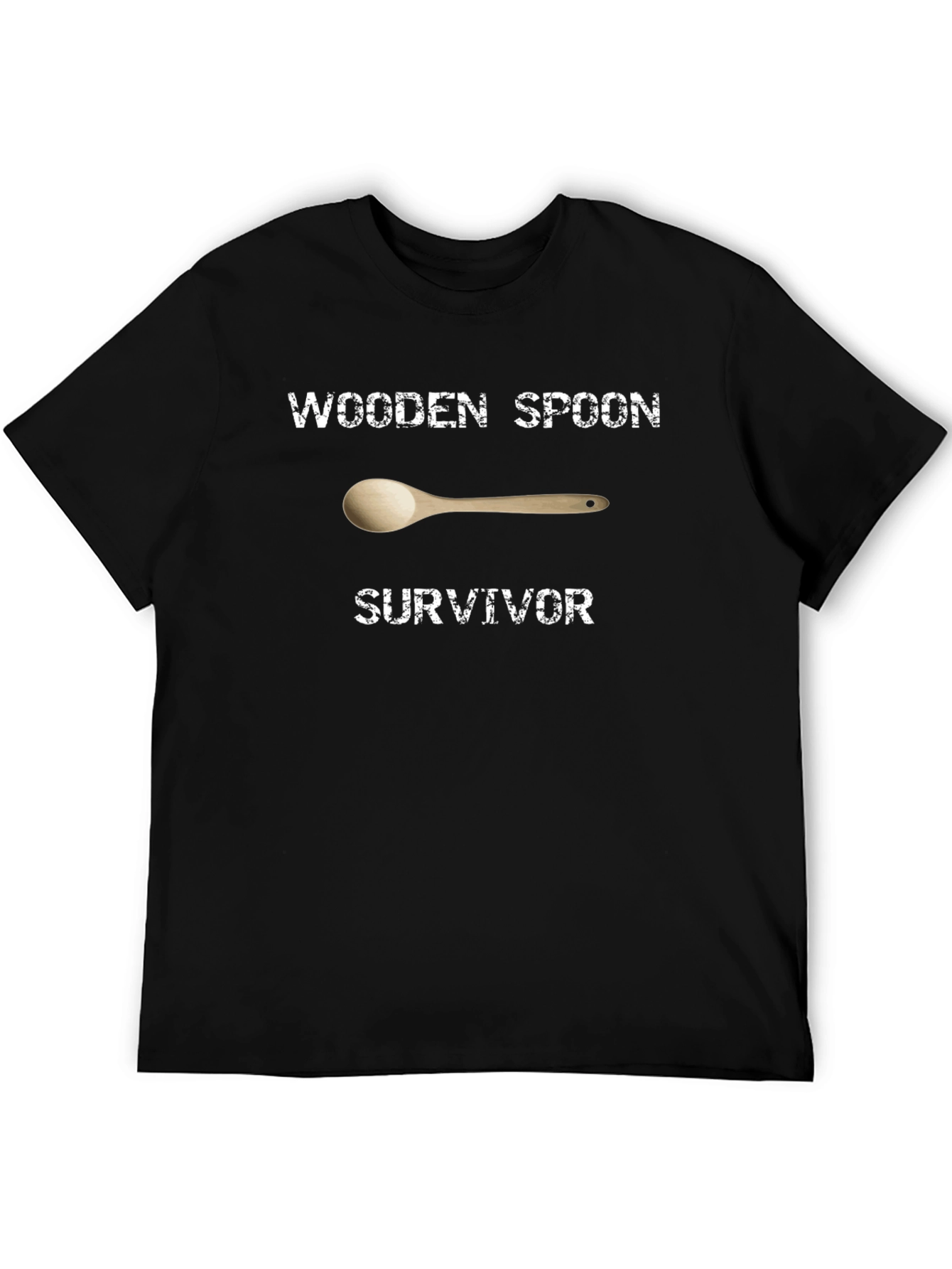 Wooden Spoon Survivor T-Shirt - Novelty Graphic Tee