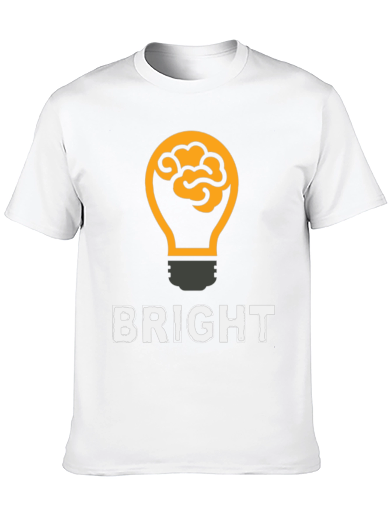 Bright Idea Brain Lightbulb Graphic T-Shirt