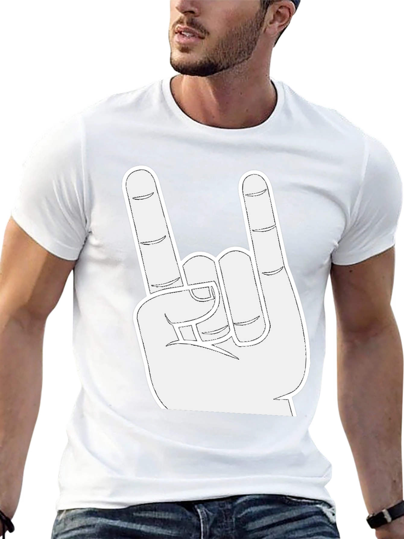 Rock On T-Shirt - Metal Hand Sign Graphic Tee