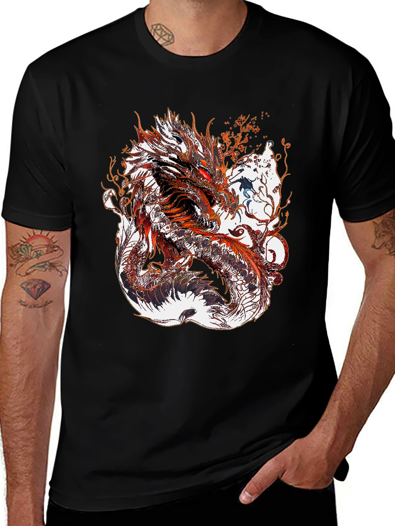 Dragon Graphic Print T-Shirt