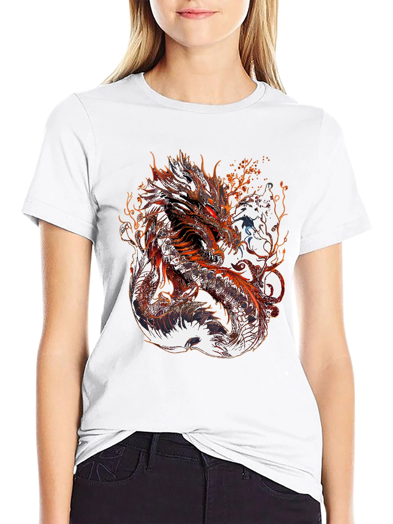 Dragon Graphic Print T-Shirt