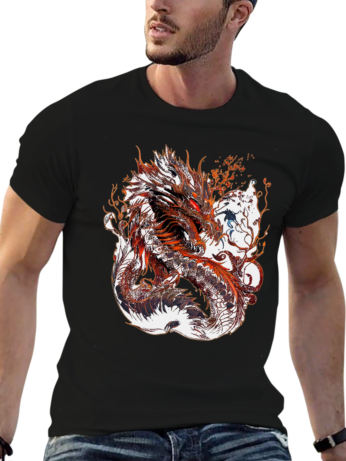 Dragon Graphic Print T-Shirt