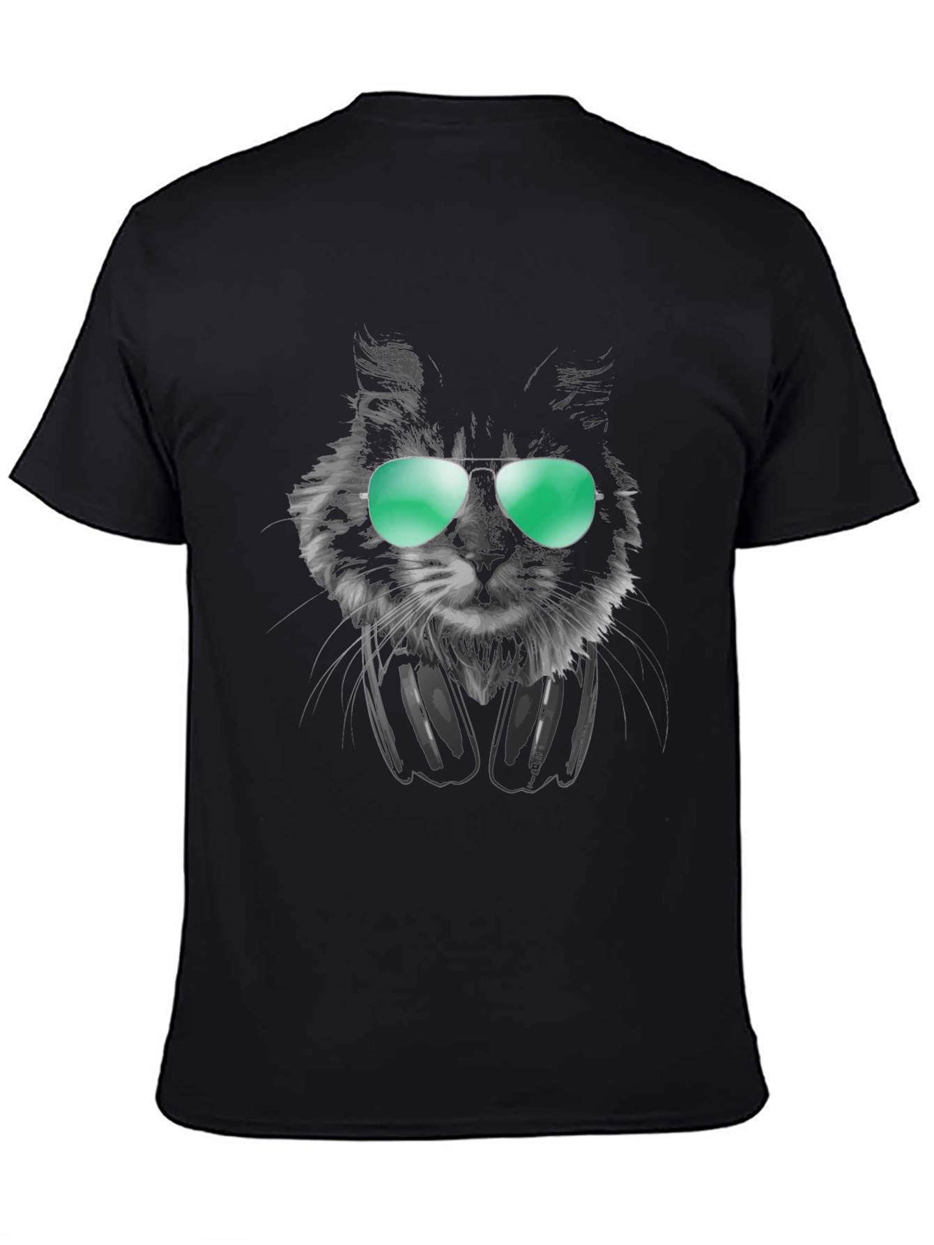 Cool Cat Tee: Shades & Headphones Graphic T-Shirt