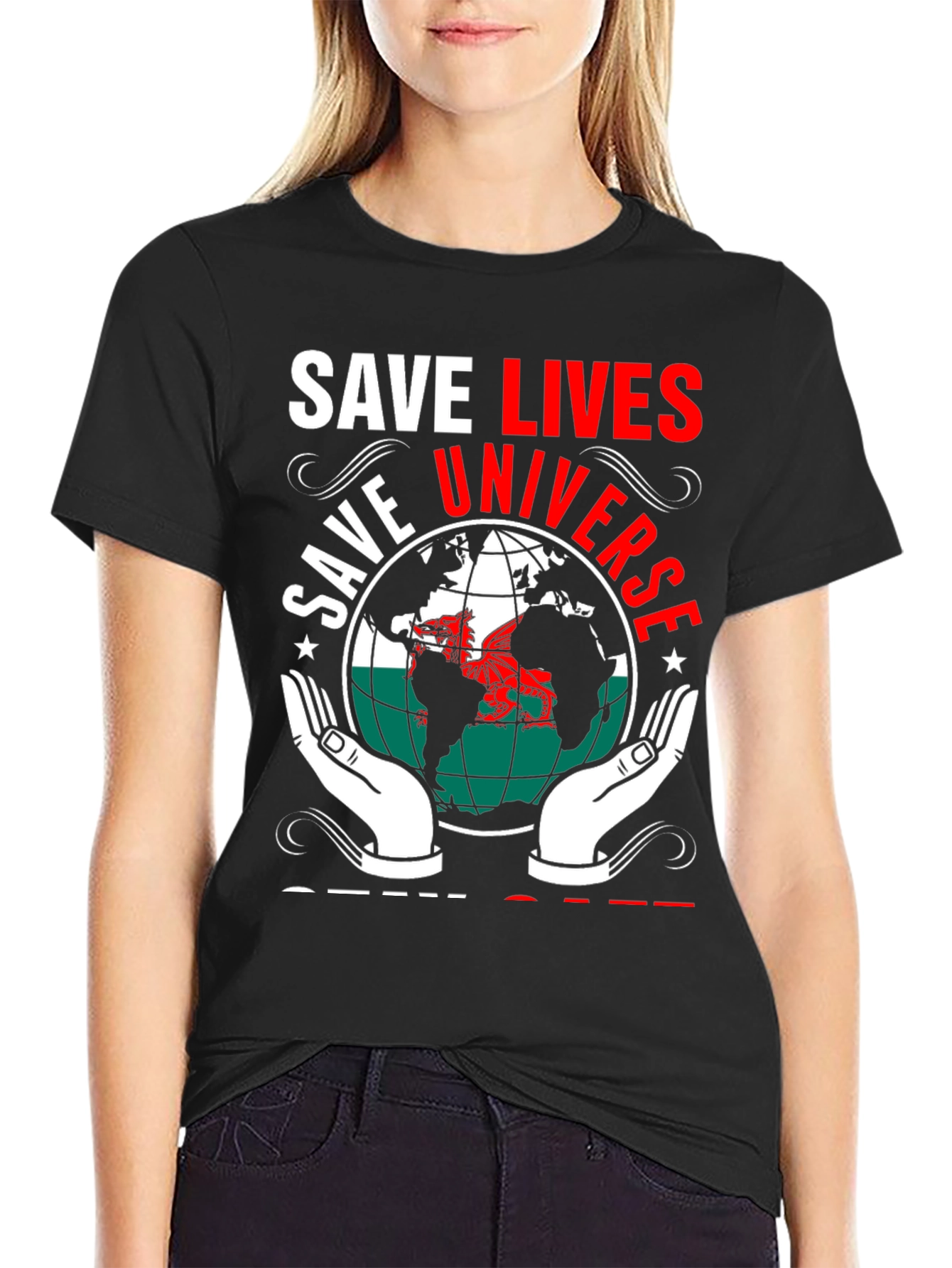 Save Lives Universe Graphic T-Shirt