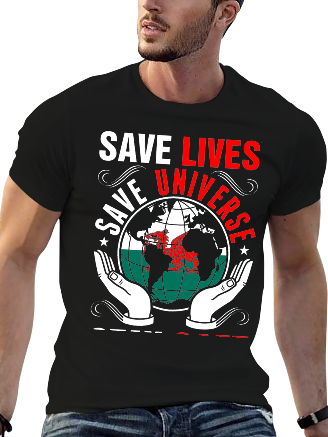 Save Lives Universe Graphic T-Shirt