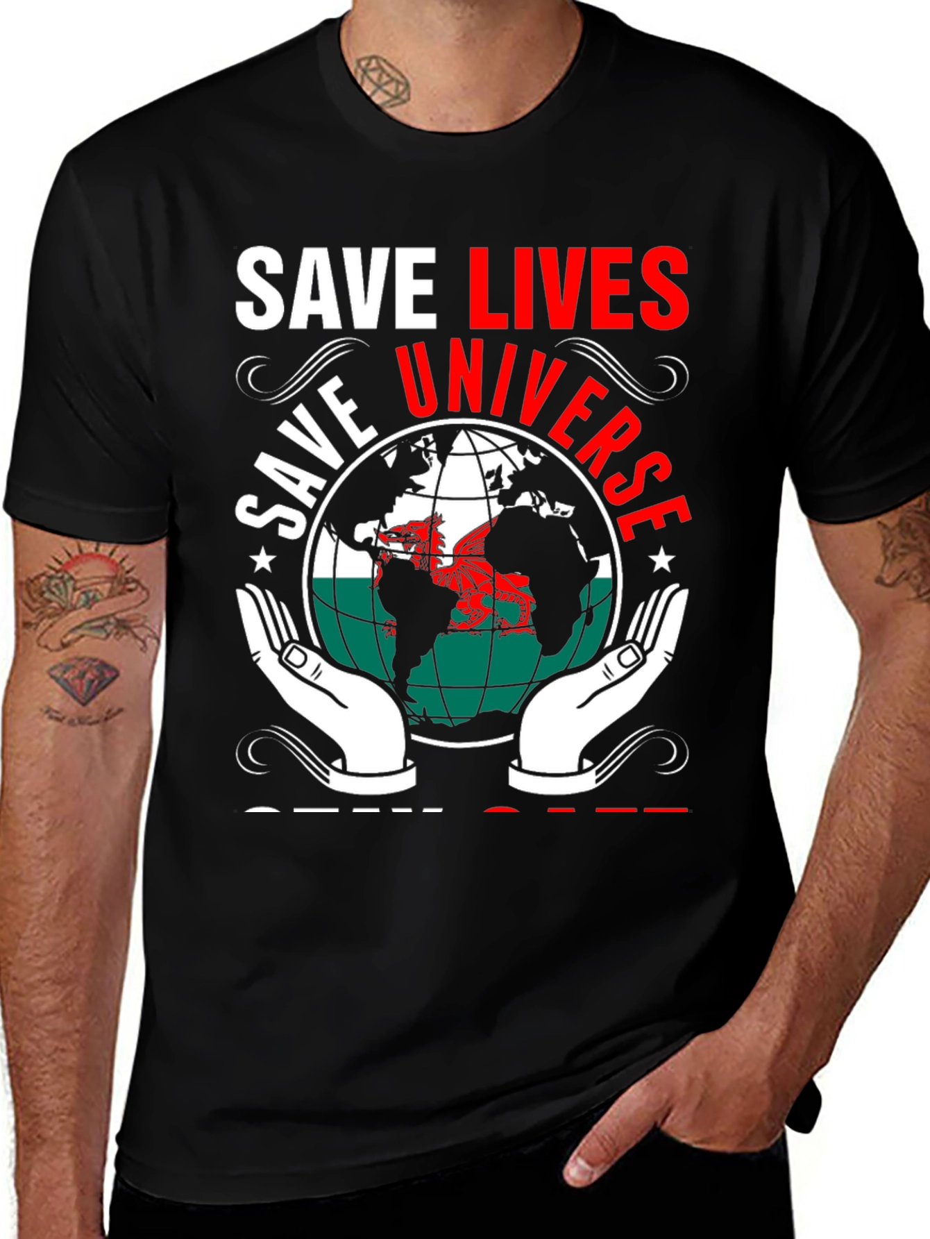 Save Lives Universe Graphic T-Shirt