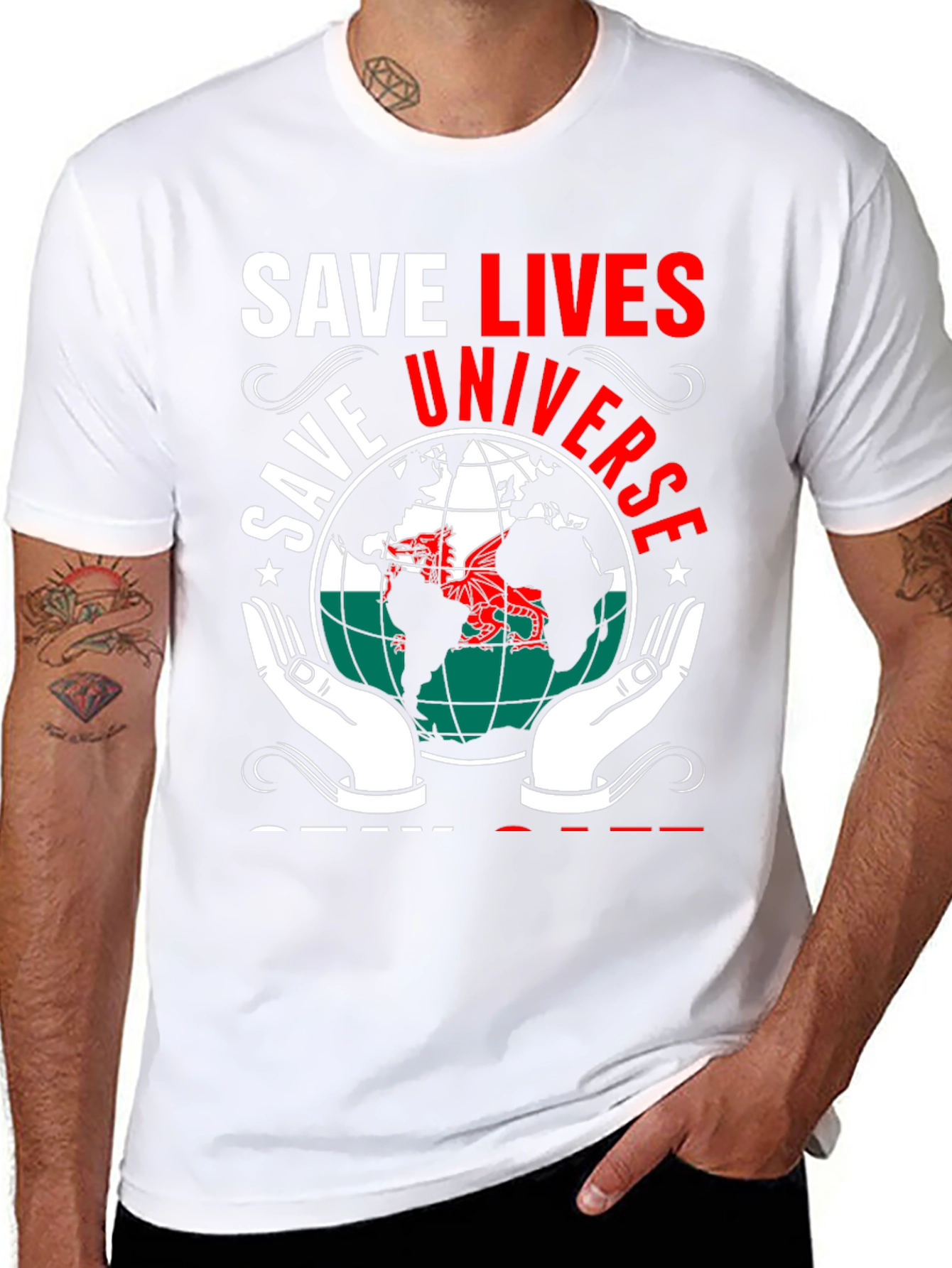 Save Lives Universe Graphic T-Shirt
