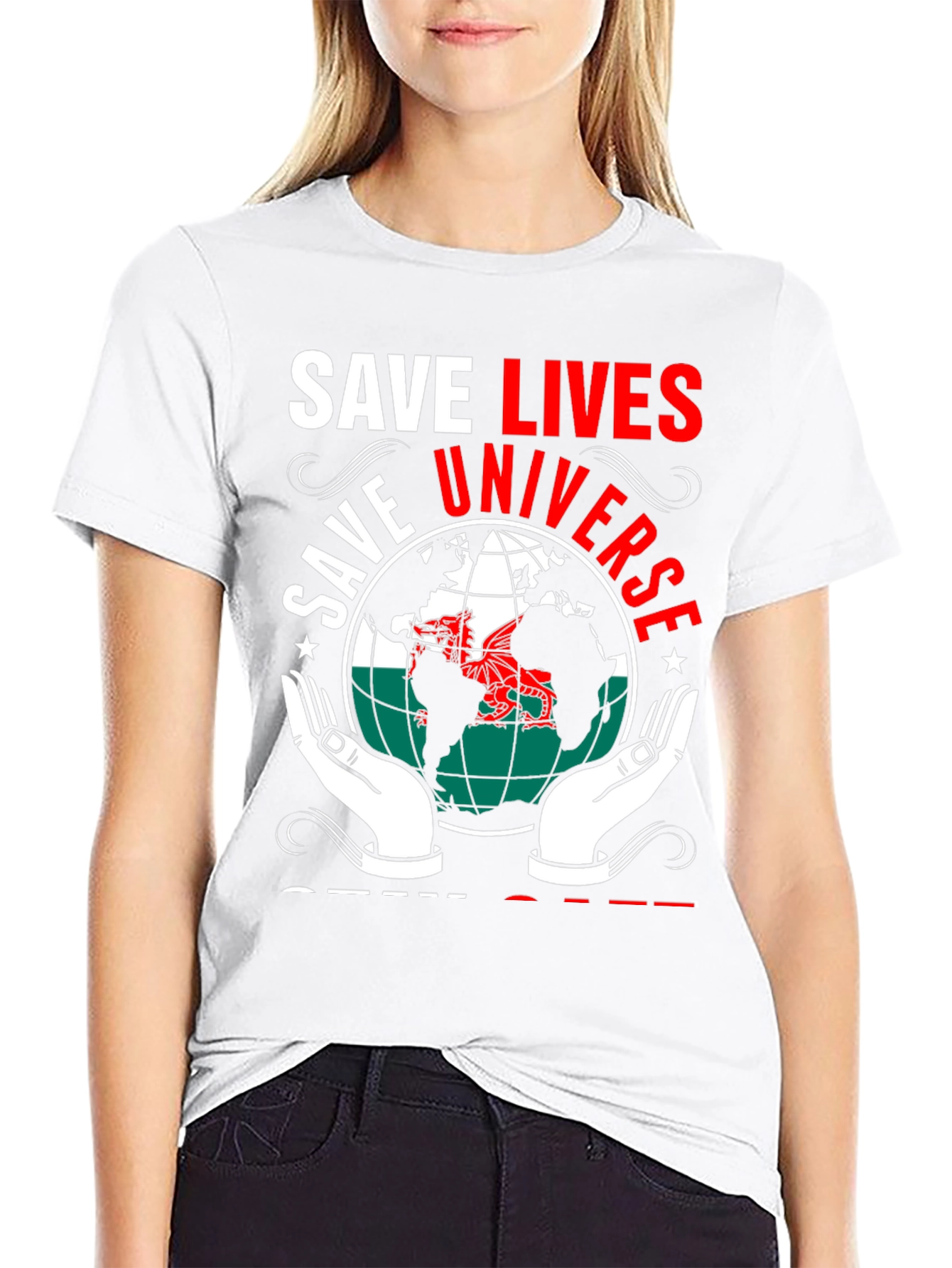 Save Lives Universe Graphic T-Shirt