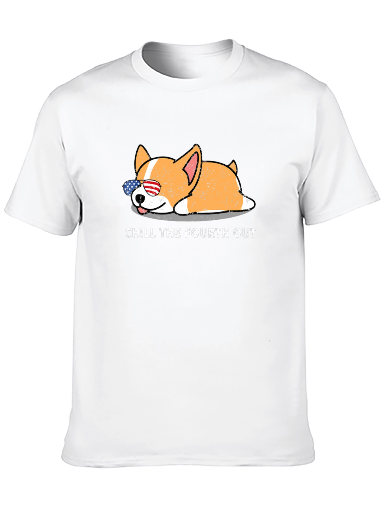 Chill The Fourth Out Patriotic Dog T-Shirt