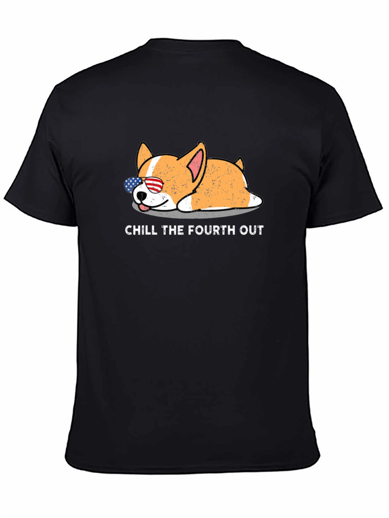 Chill The Fourth Out Patriotic Dog T-Shirt