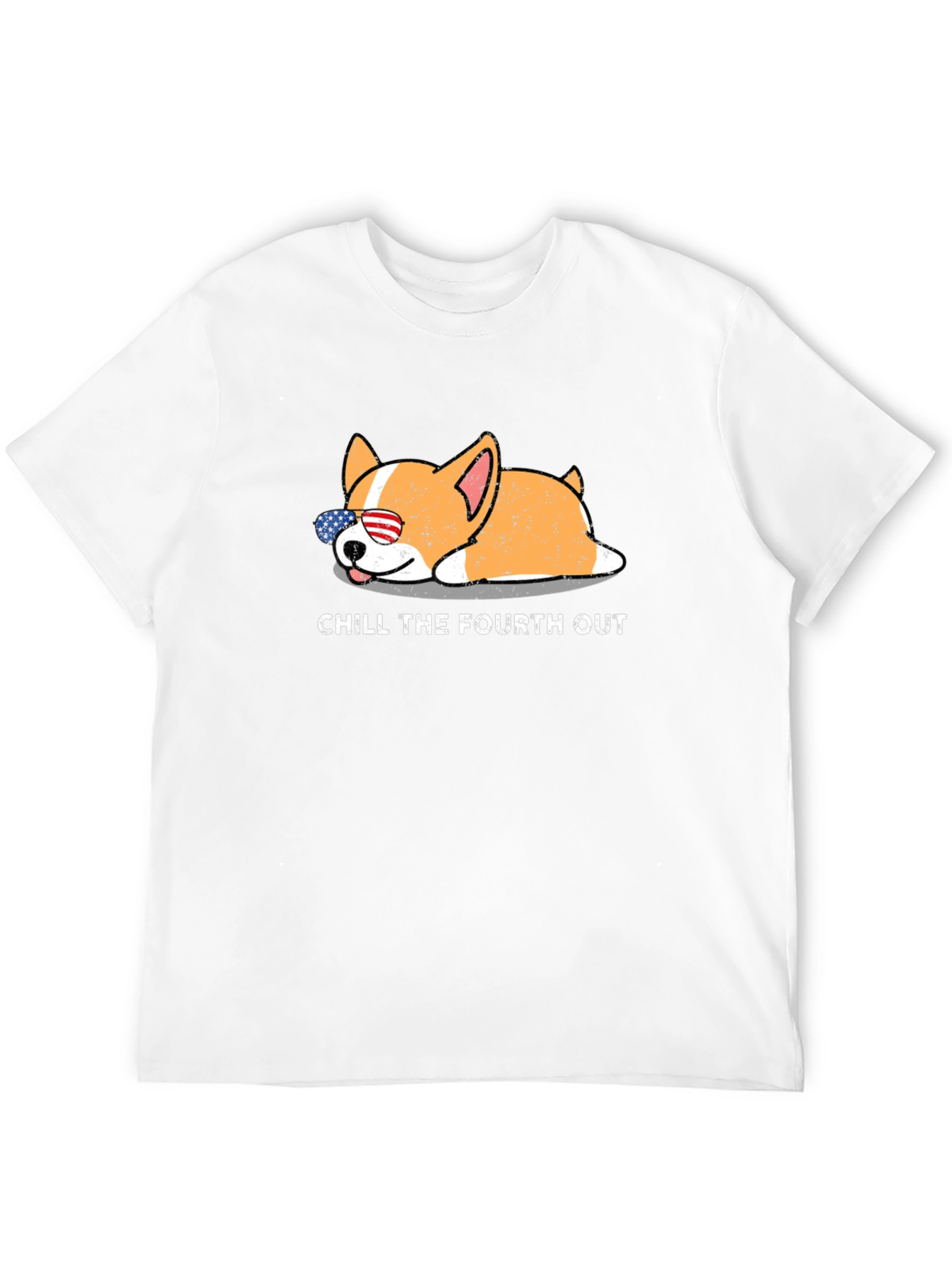 Chill The Fourth Out Patriotic Dog T-Shirt