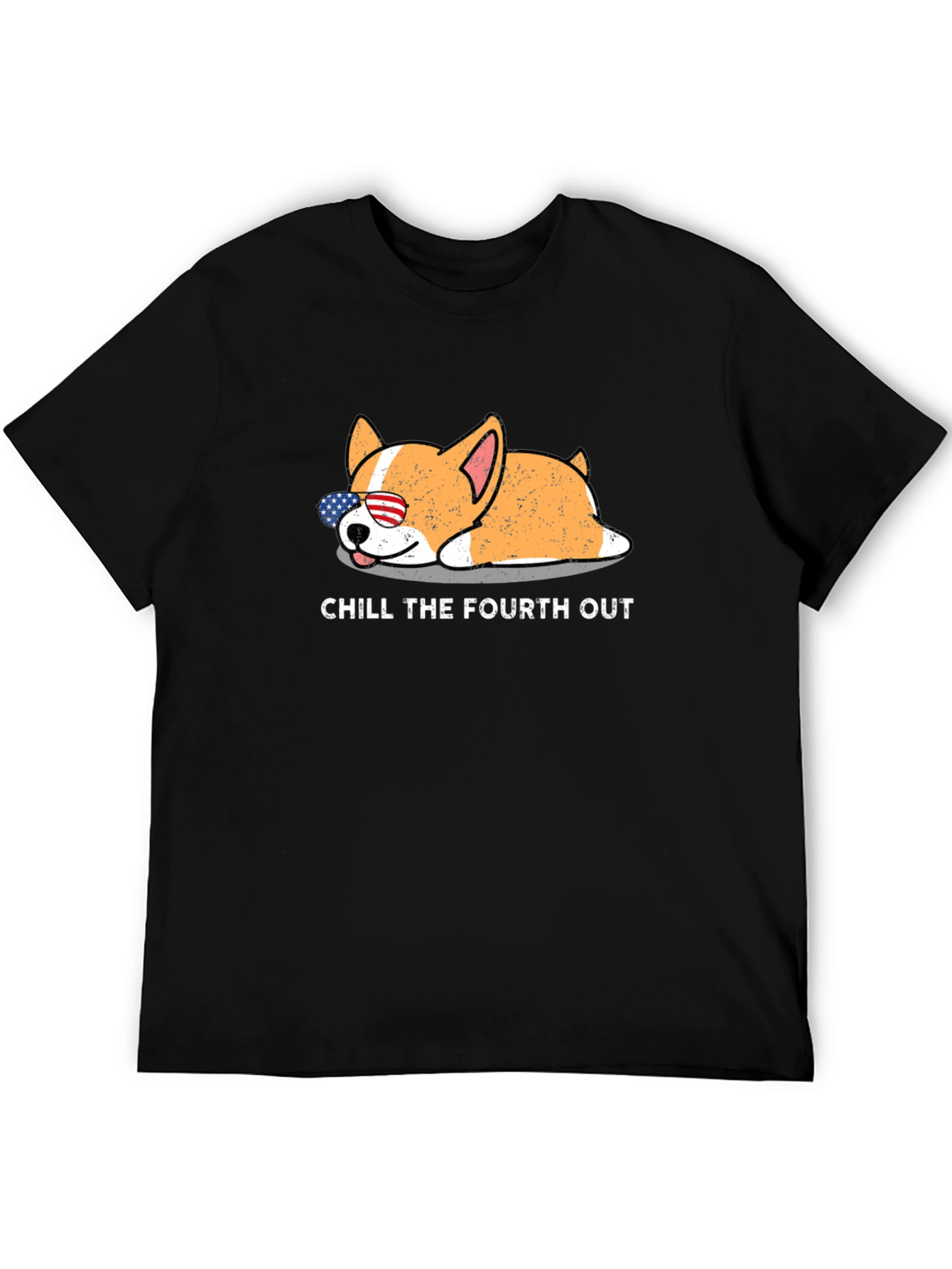 Chill The Fourth Out Patriotic Dog T-Shirt