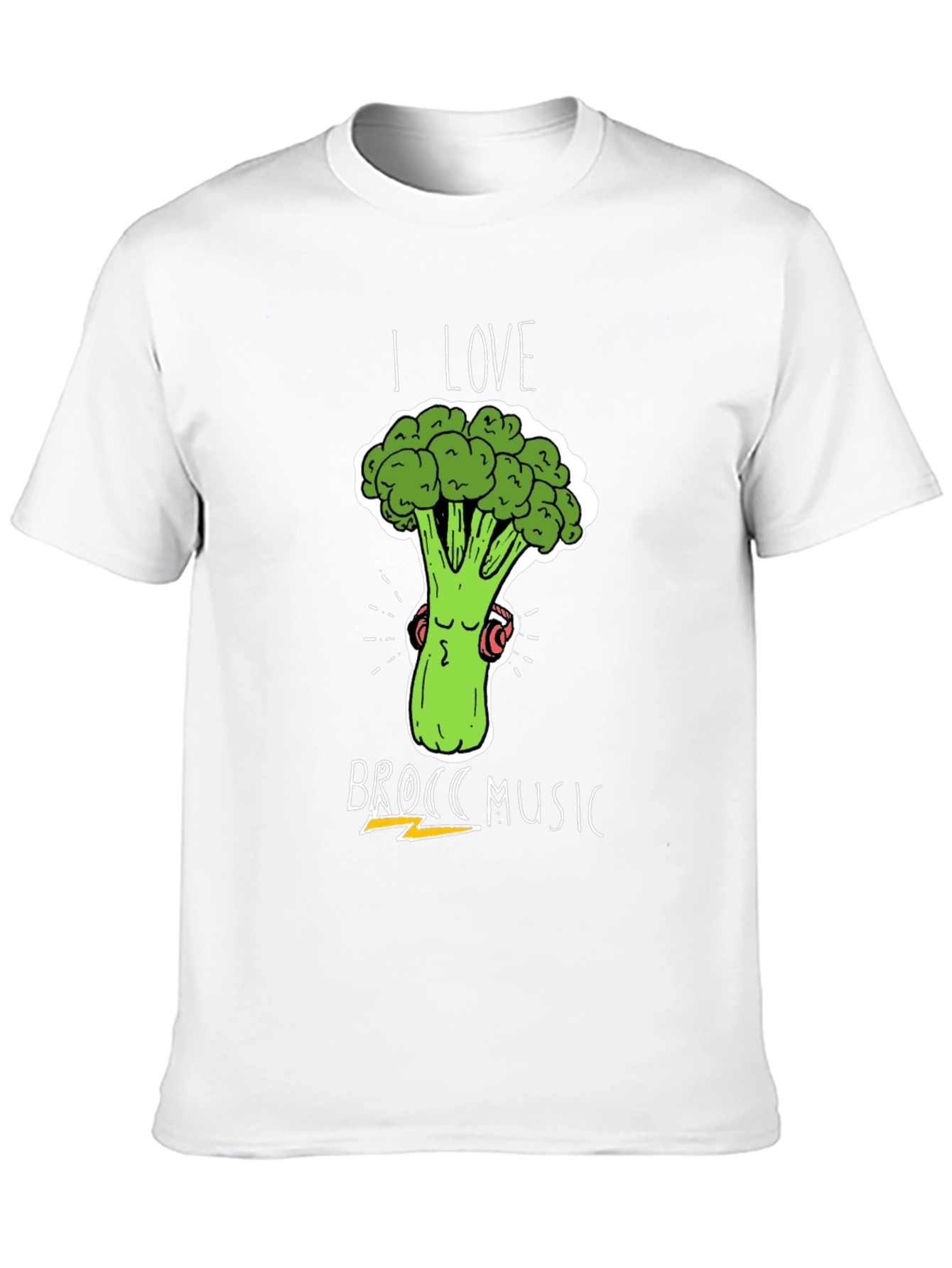 I Love Brocc Music T-Shirt - Broccoli Lover Tee