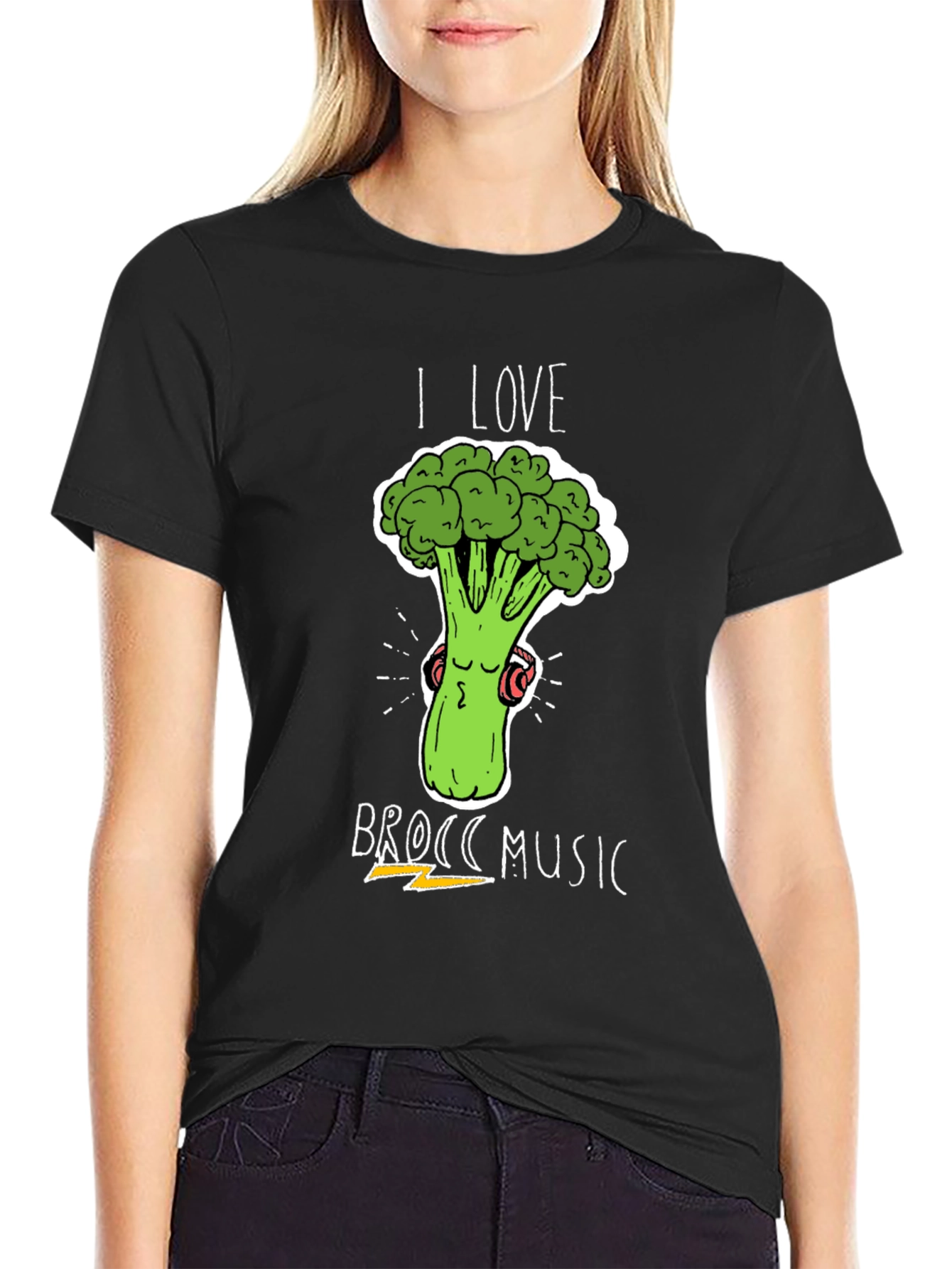 I Love Brocc Music T-Shirt - Broccoli Lover Tee