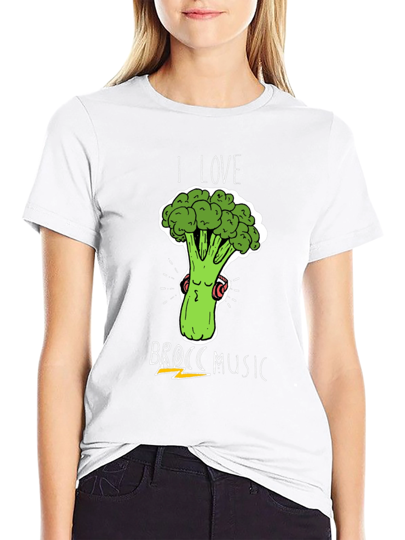 I Love Brocc Music T-Shirt - Broccoli Lover Tee