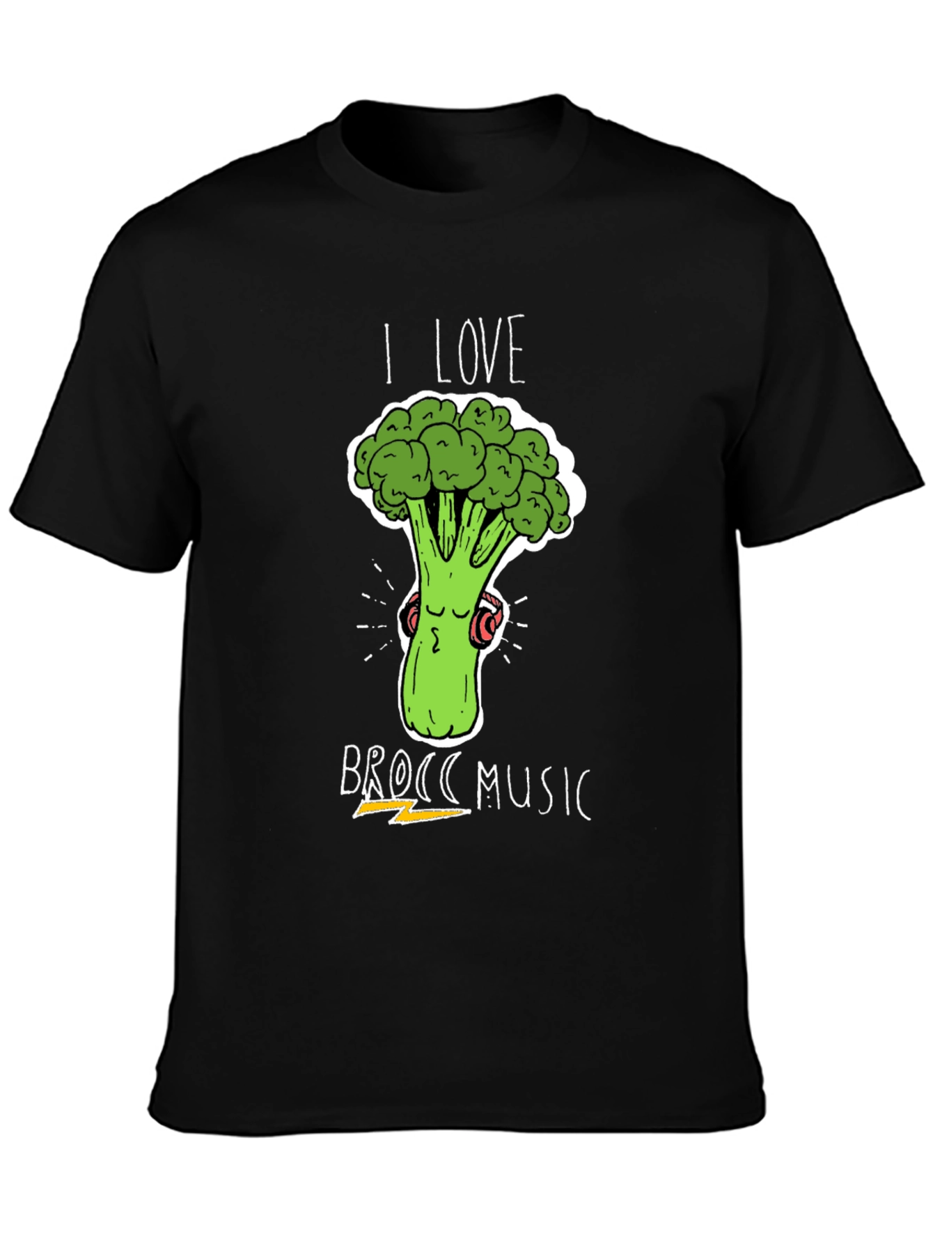 I Love Brocc Music T-Shirt - Broccoli Lover Tee