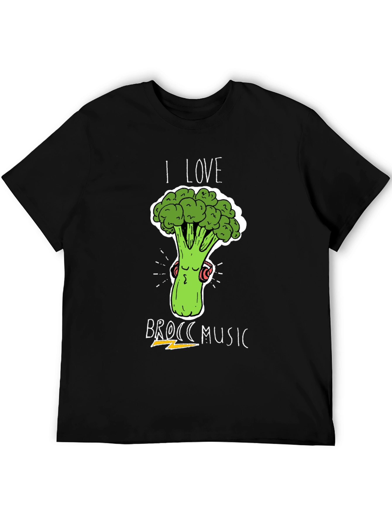 I Love Brocc Music T-Shirt - Broccoli Lover Tee