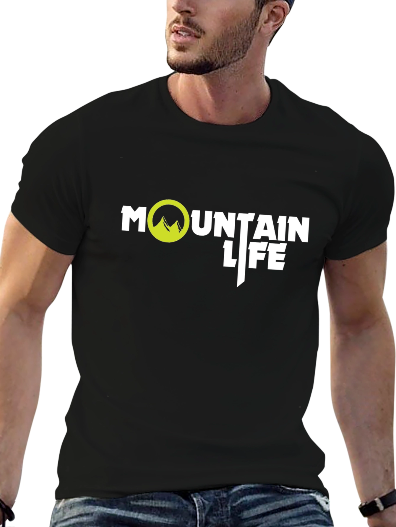 Mountain Life Black T-Shirt: Adventure Ready!