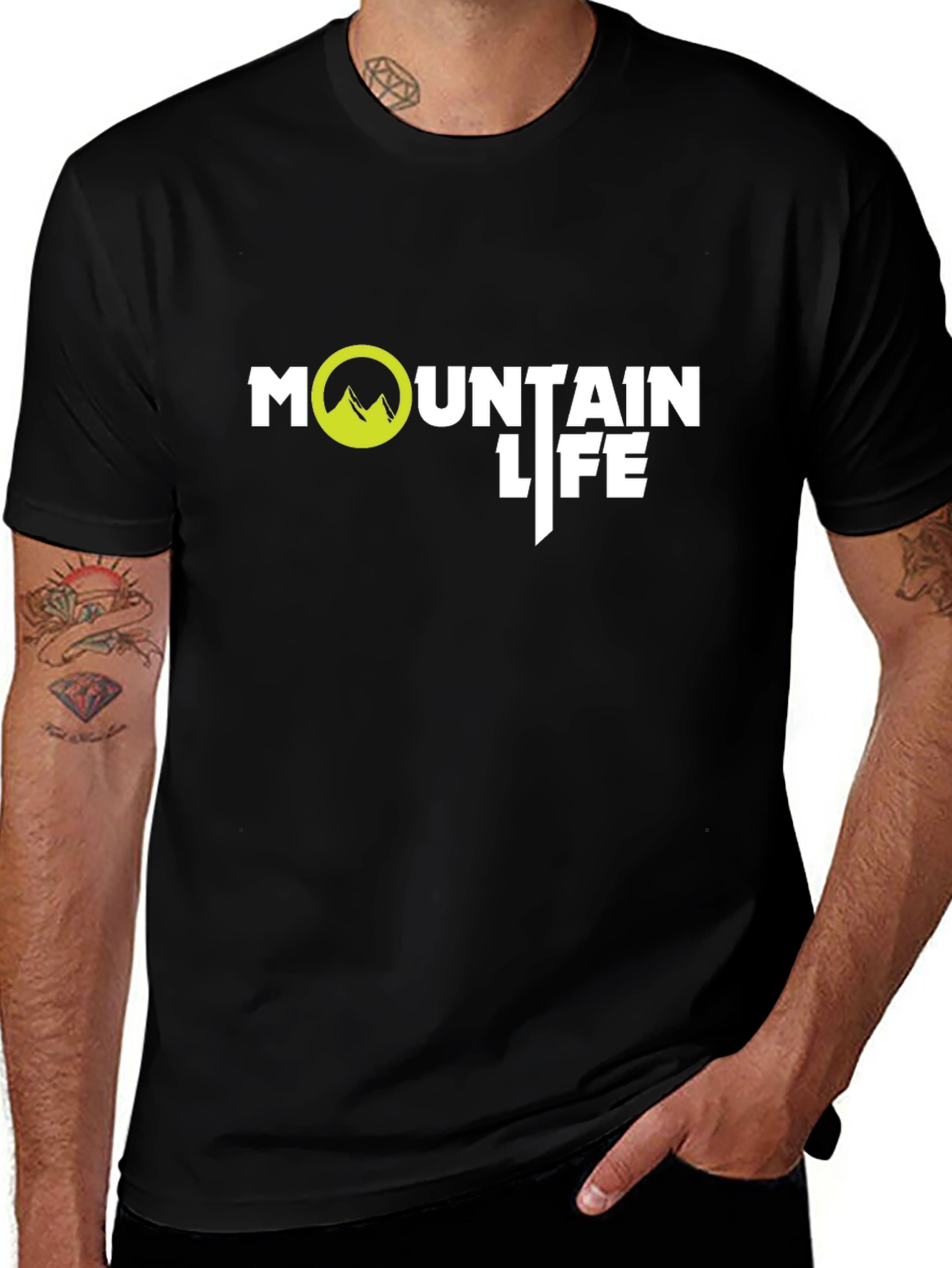 Mountain Life Black T-Shirt: Adventure Ready!