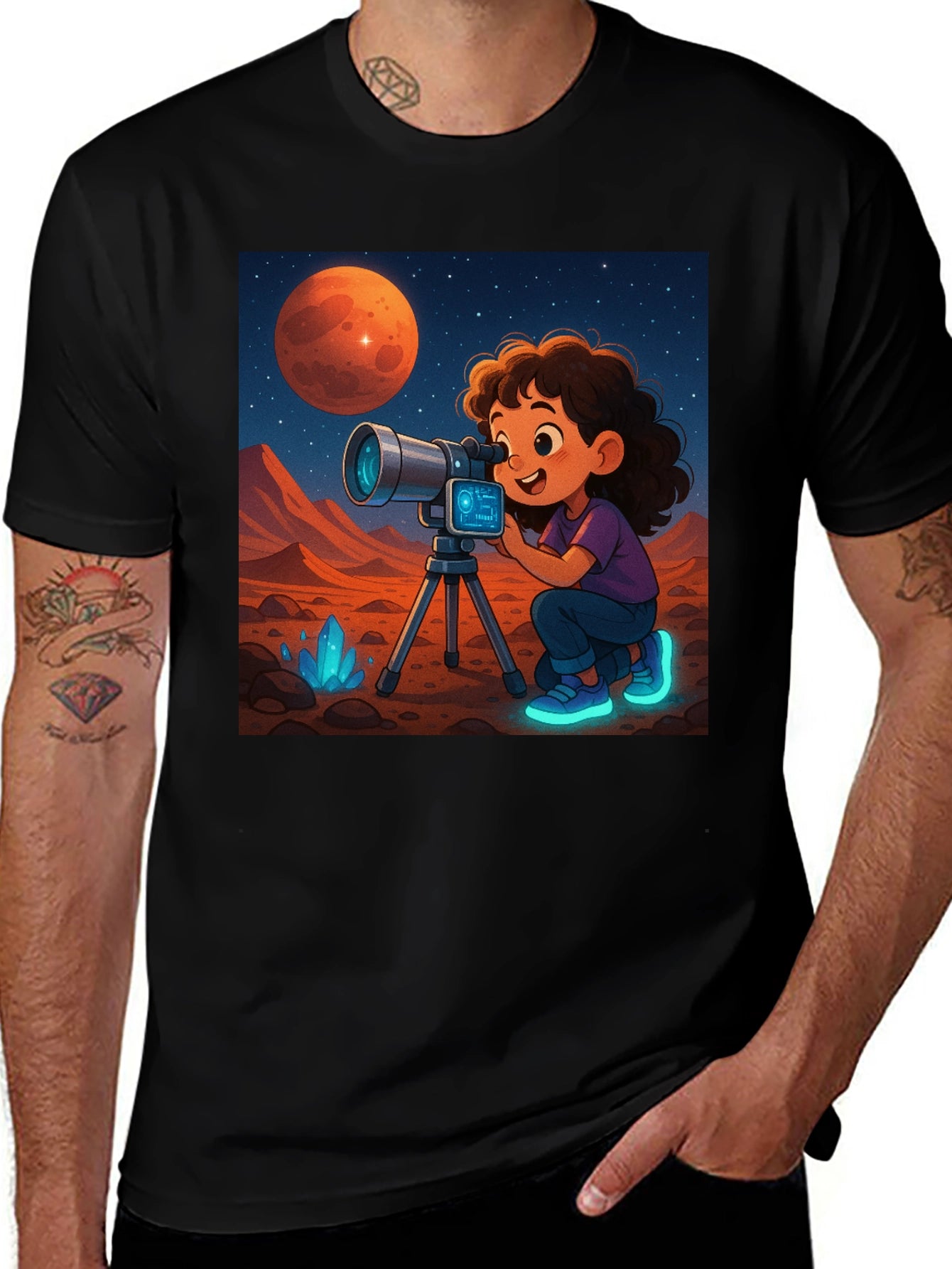 Mars Explorer Graphic Tee - Space Adventure Shirt