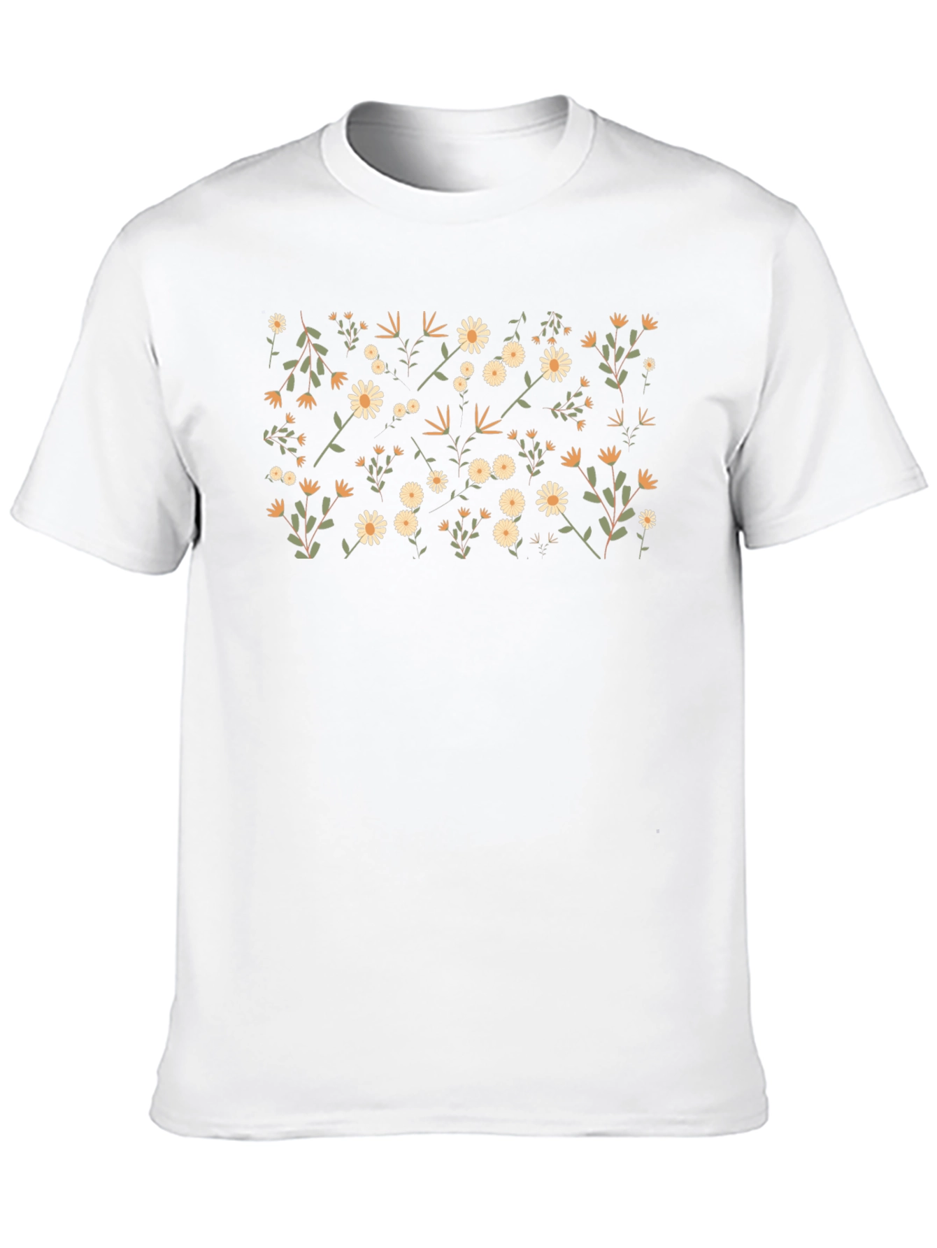 Floral Print T-Shirt - Trendy Black Tee