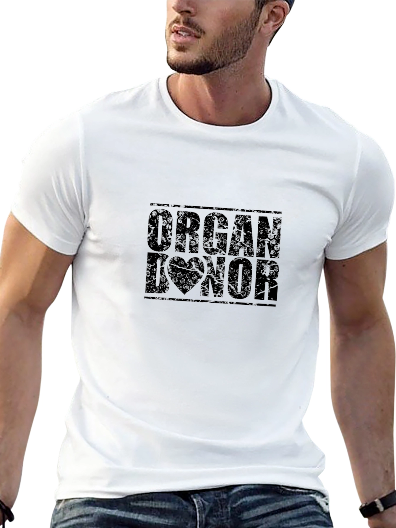 Organ Donor Graphic T-Shirt - Black