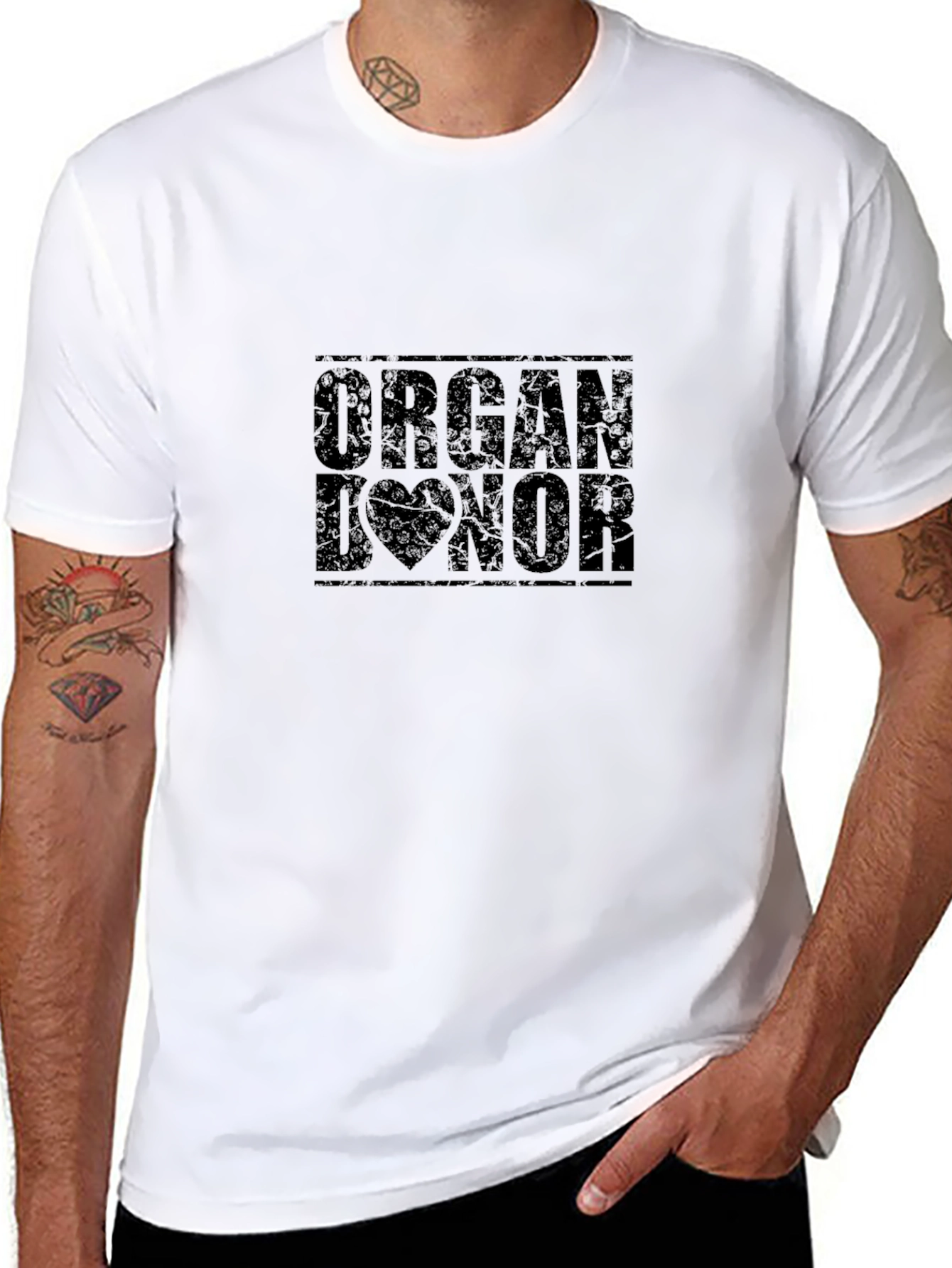 Organ Donor Graphic T-Shirt - Black