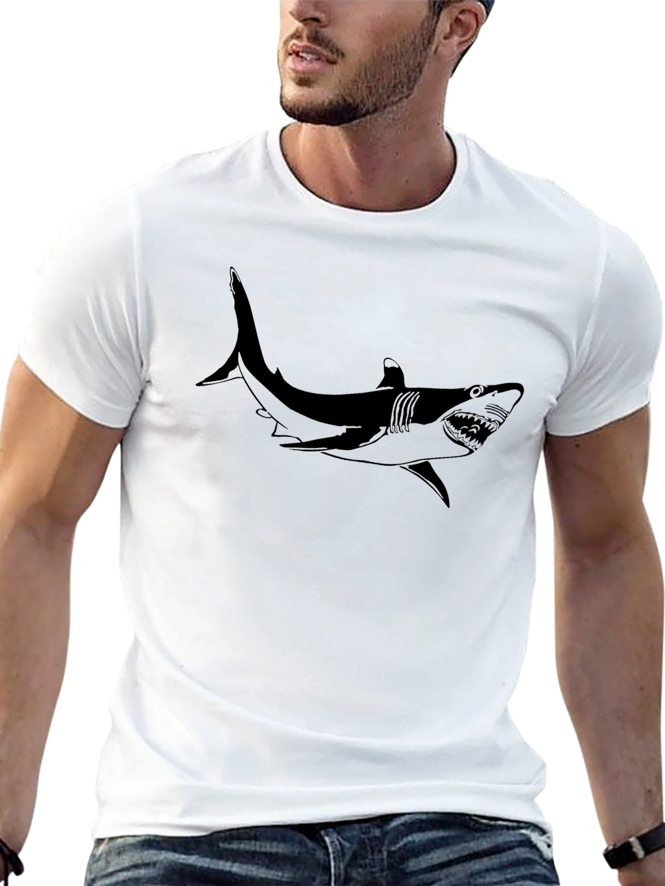 Shark Graphic Black T-Shirt
