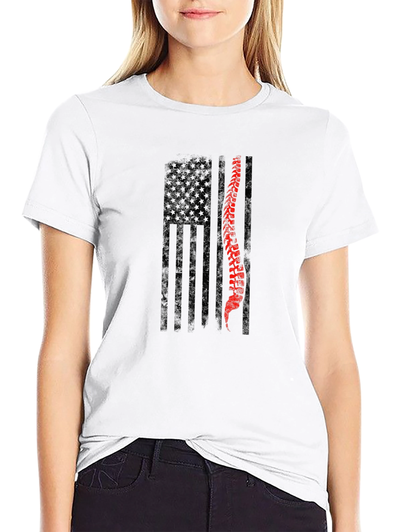 Chiropractor Flag T-Shirt - Spine Alignment Tee
