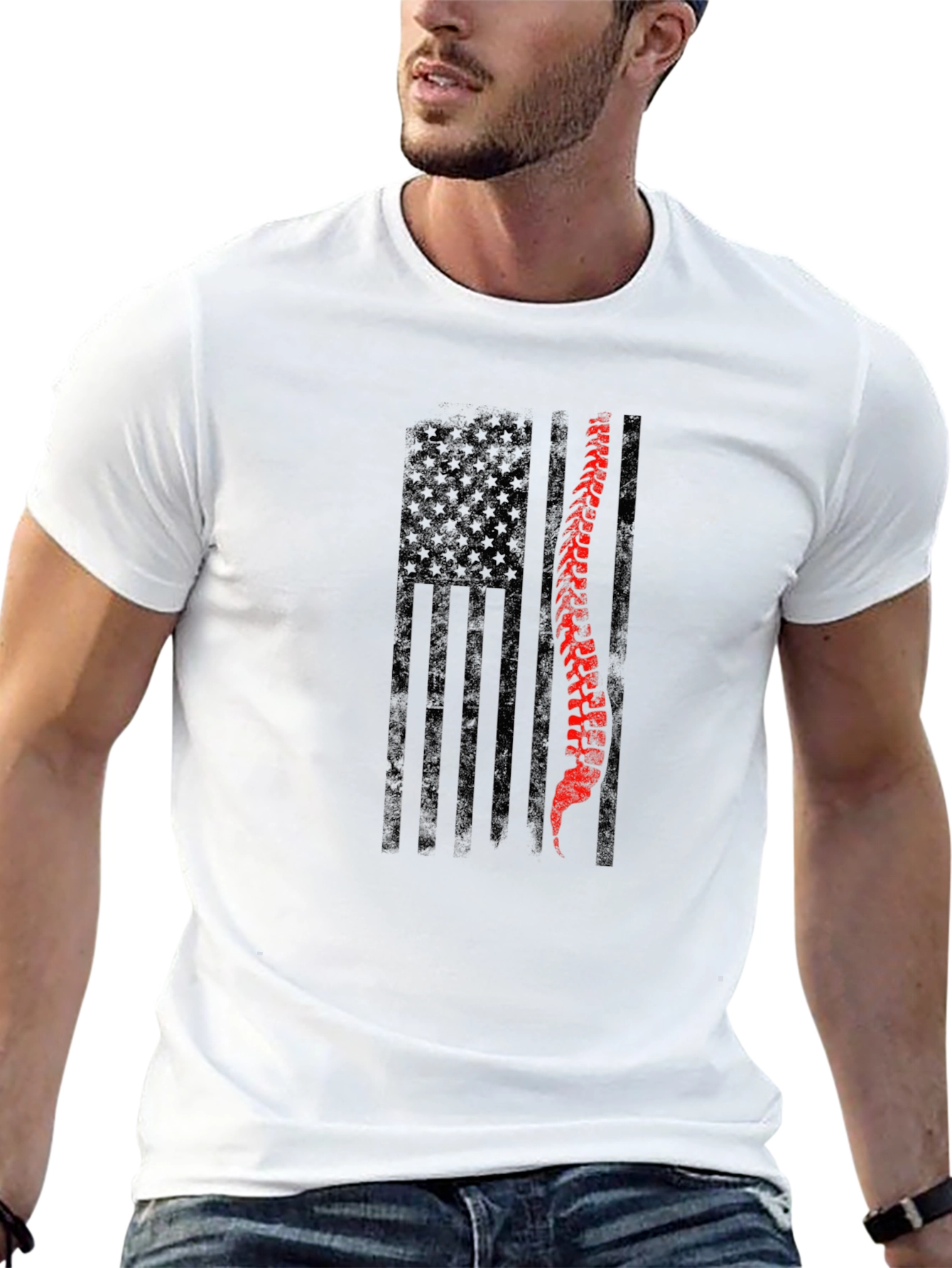 Chiropractor Flag T-Shirt - Spine Alignment Tee
