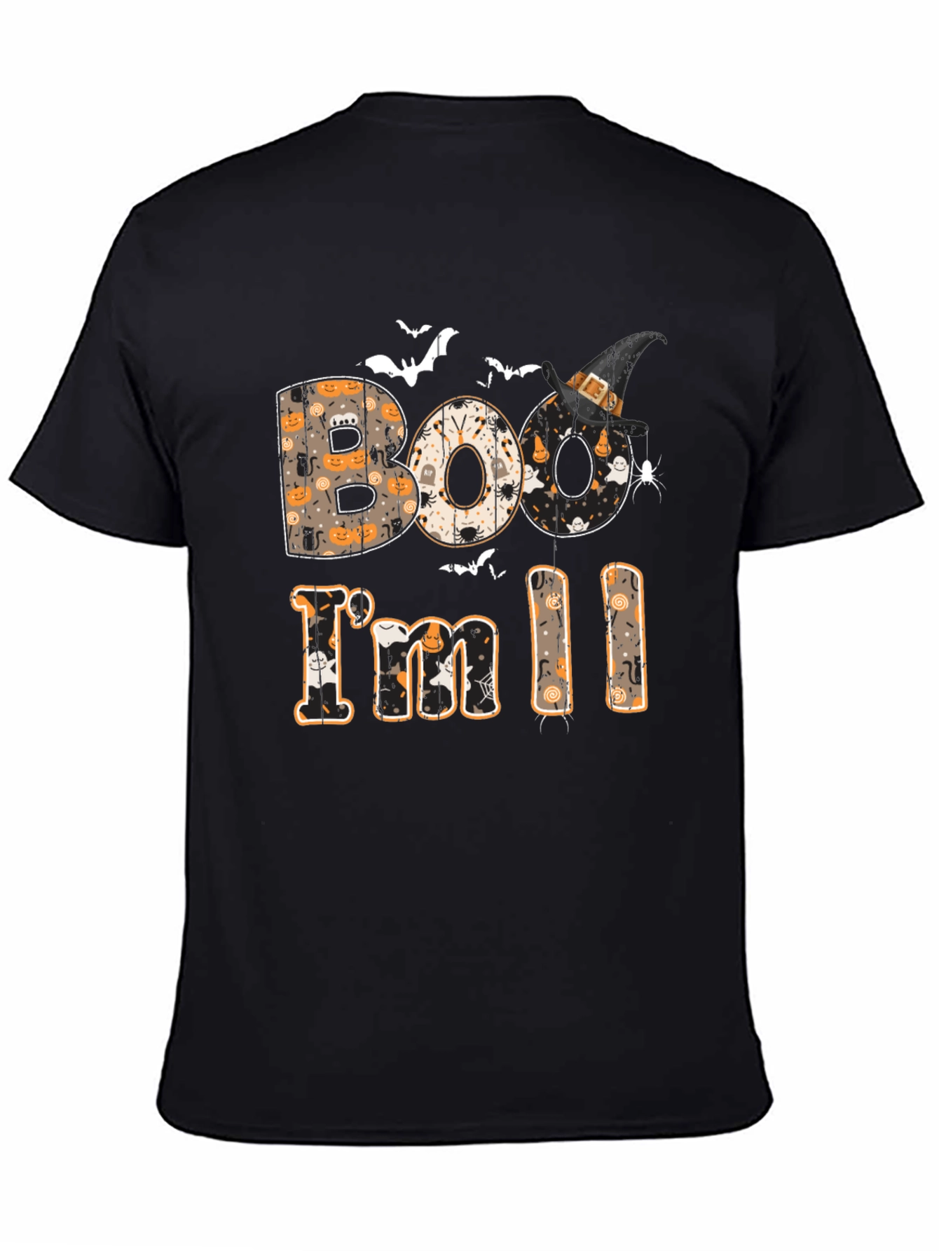 Boo Im 11 Halloween Black T-Shirt