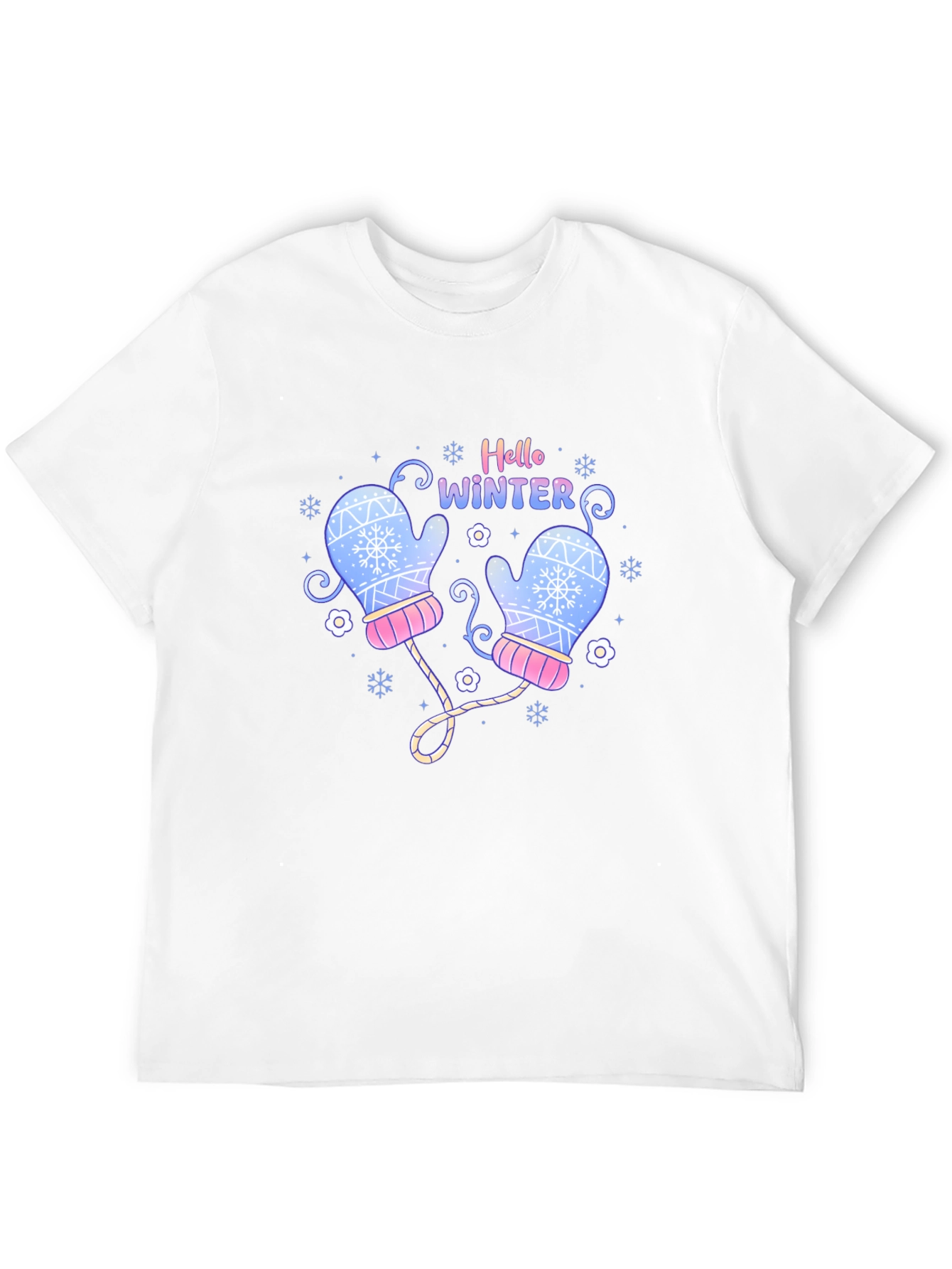 Hello Winter Mittens Graphic Tee
