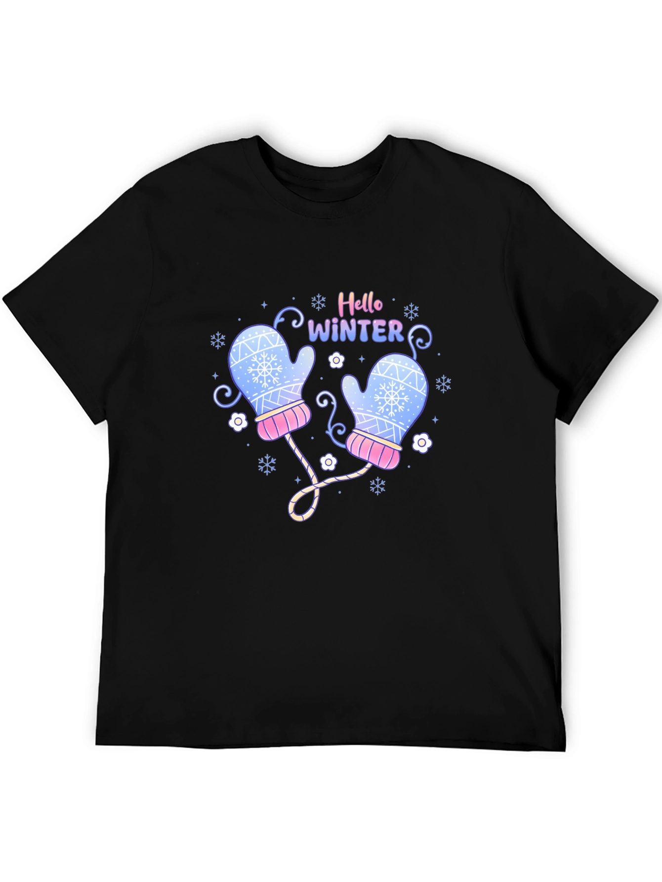 Hello Winter Mittens Graphic Tee