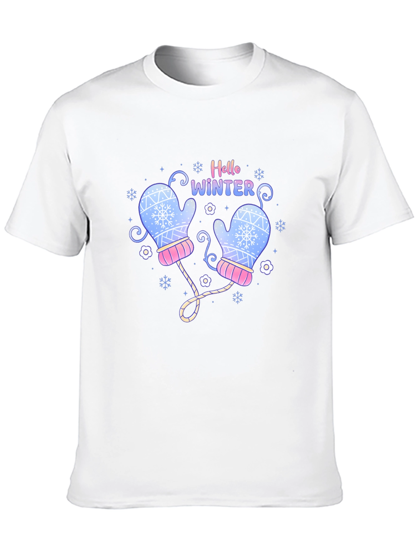 Hello Winter Mittens Graphic Tee