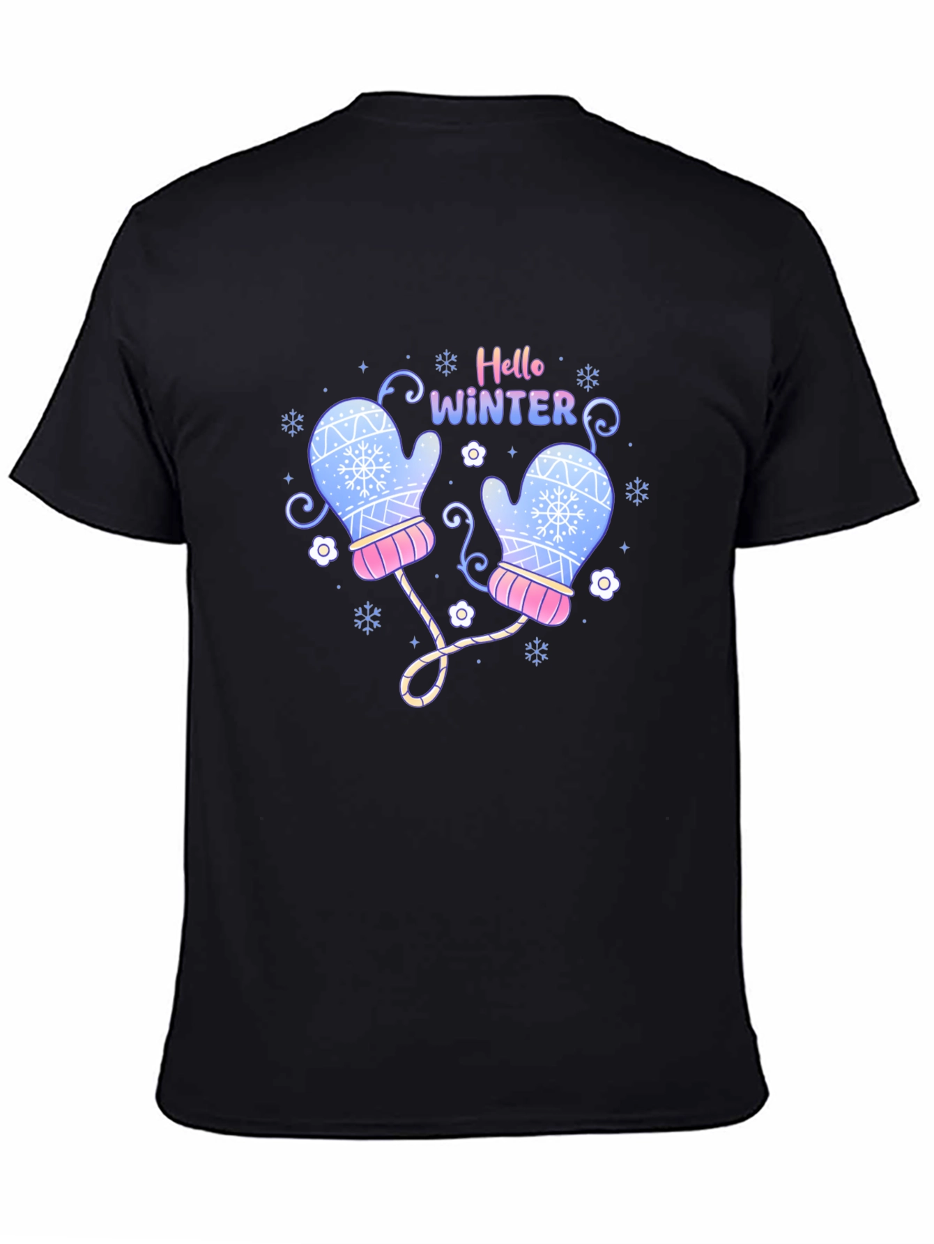 Hello Winter Mittens Graphic Tee